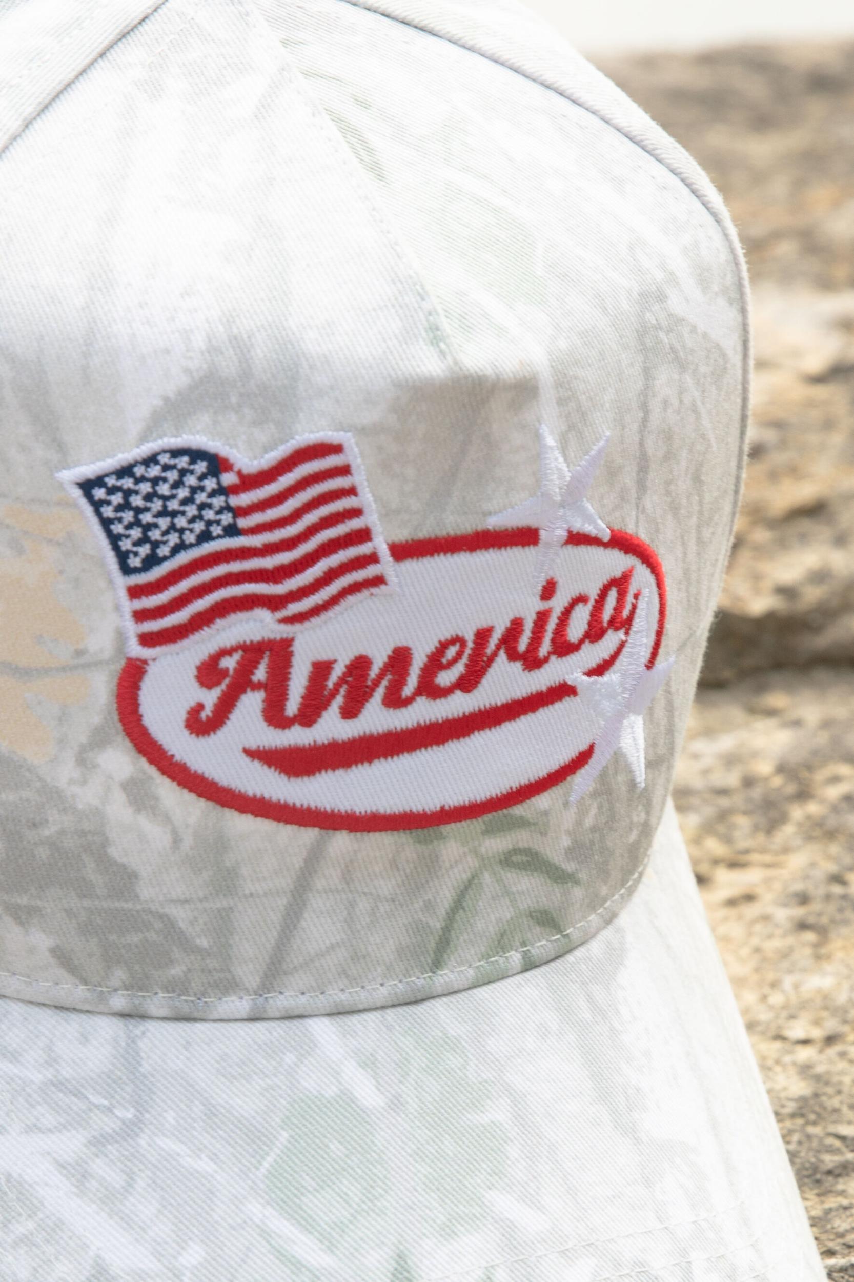 America Patch Camo Trucker Hat Product Image