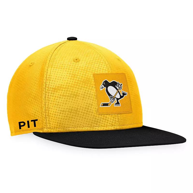 Men's Fanatics Branded Gold/Black Pittsburgh Penguins Authentic Pro Alternate Logo Snapback Hat Product Image