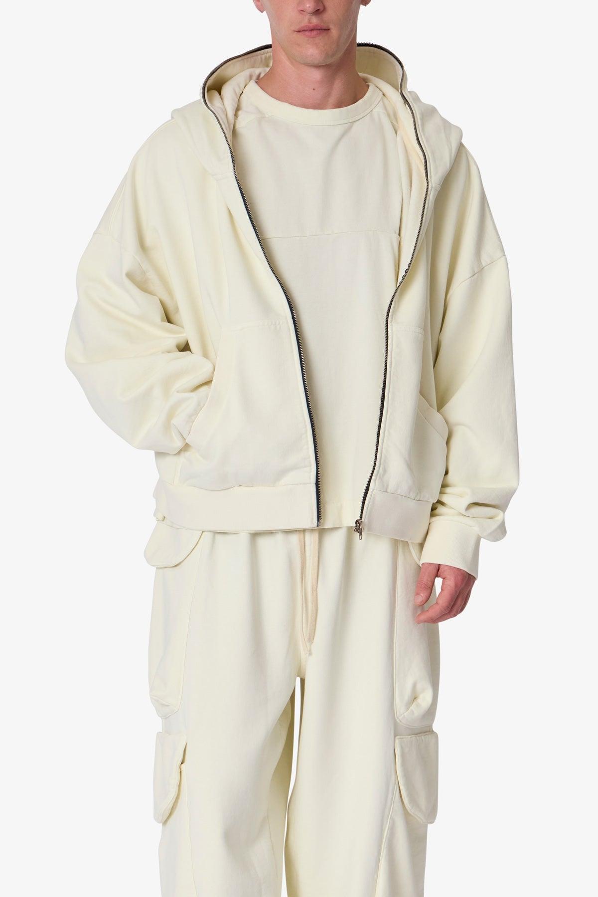 Full Zip Hoodie - Off White Product Image