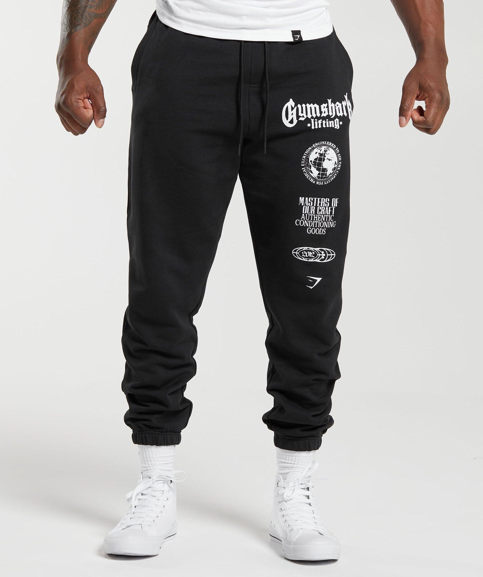 Gymshark Global Lifting Oversized Essential Joggers - Black Male Product Image
