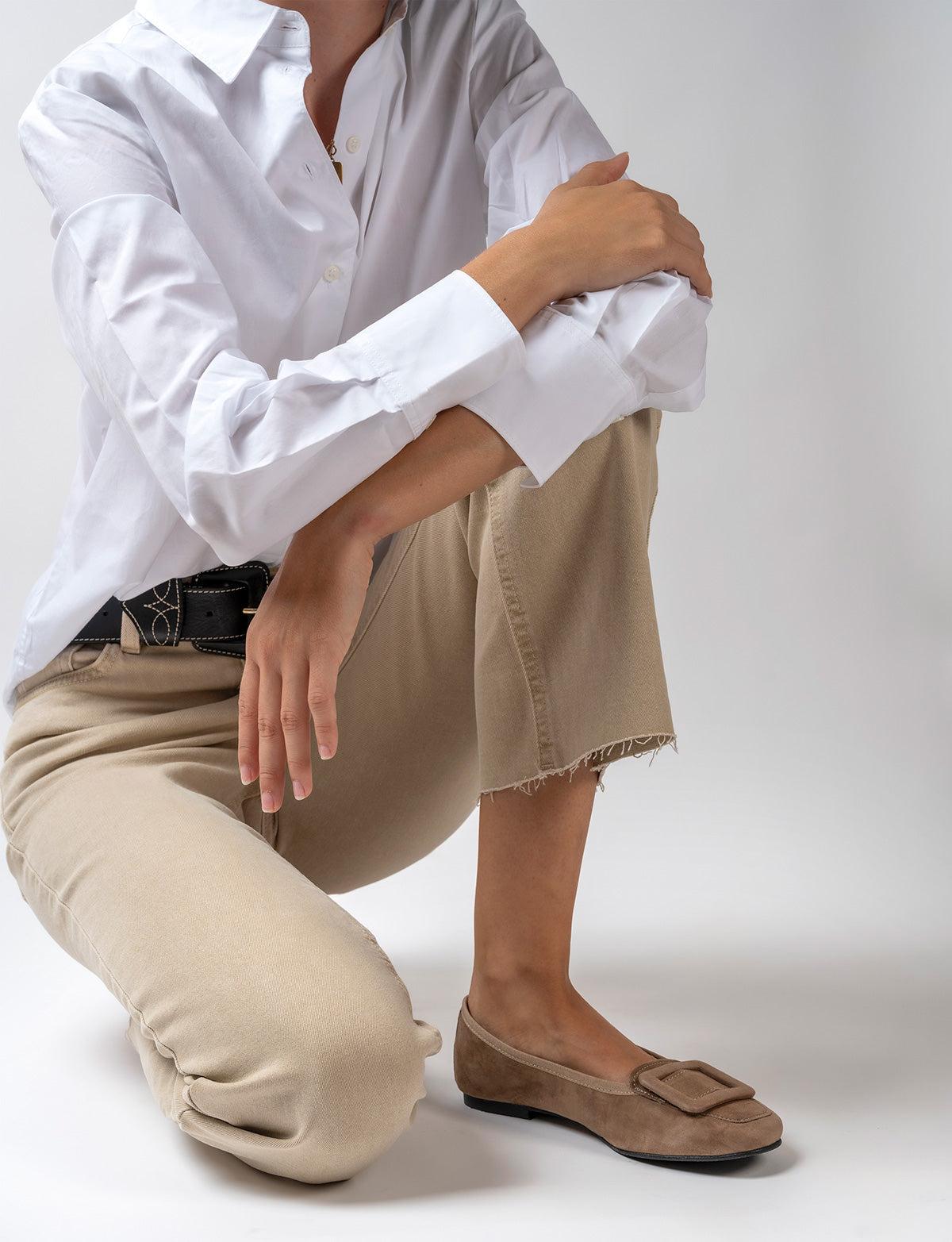 Ana Suede Camel Big Buckle Product Image