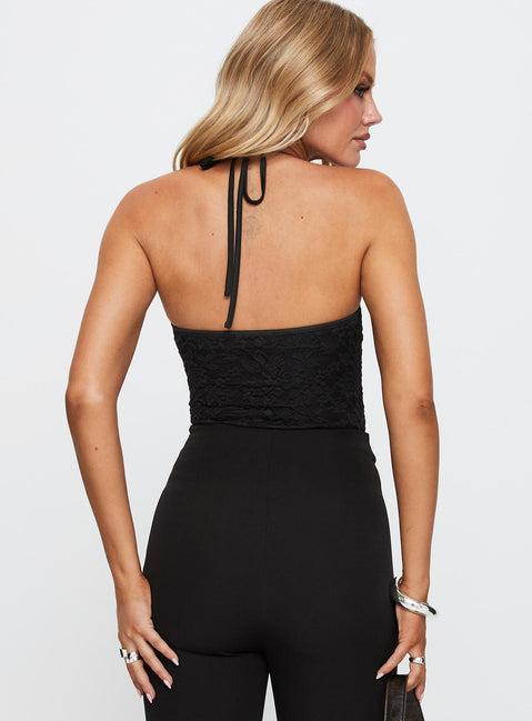 Fuel My Soul Lace Bodysuit Black Product Image