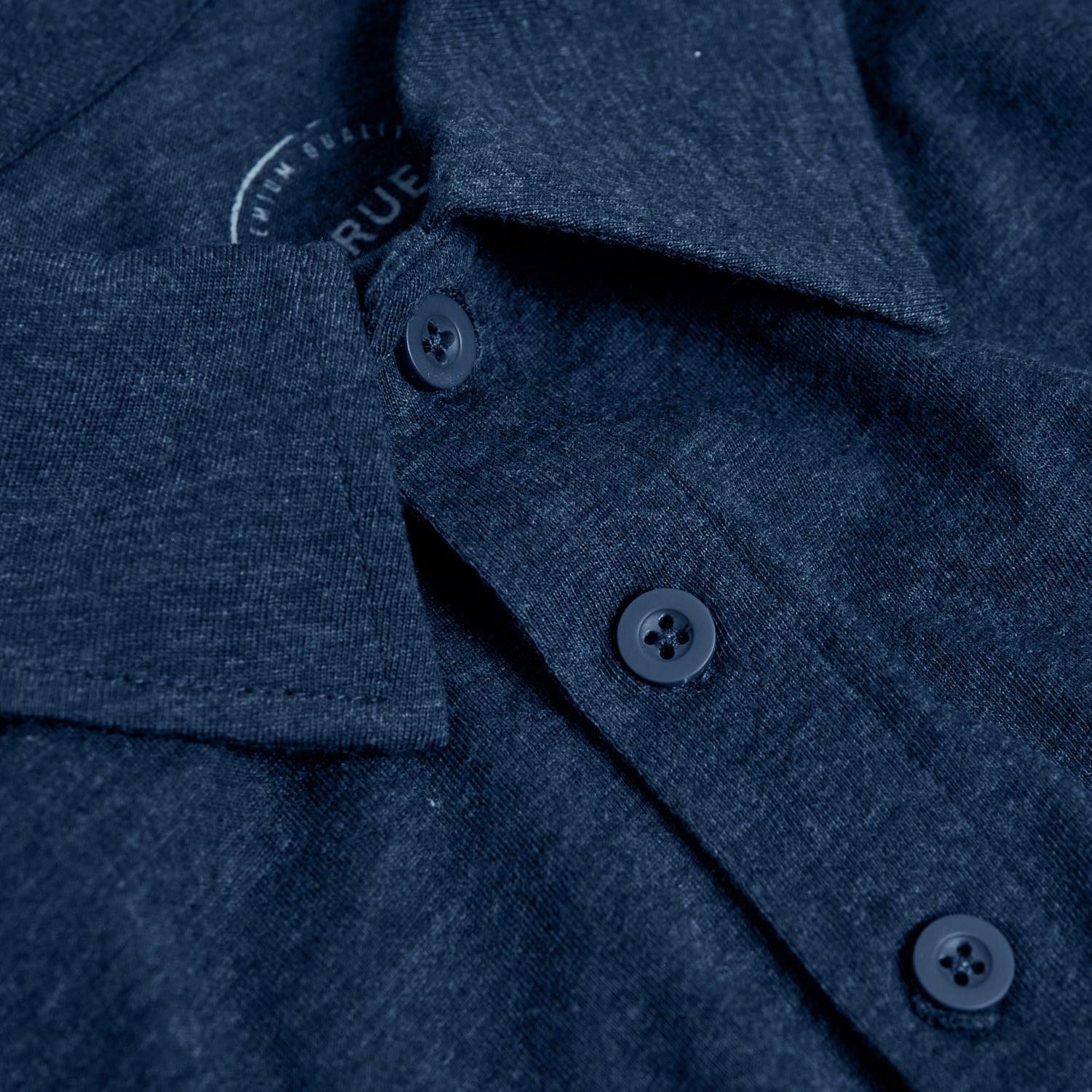Heather Navy Classic Polo Product Image