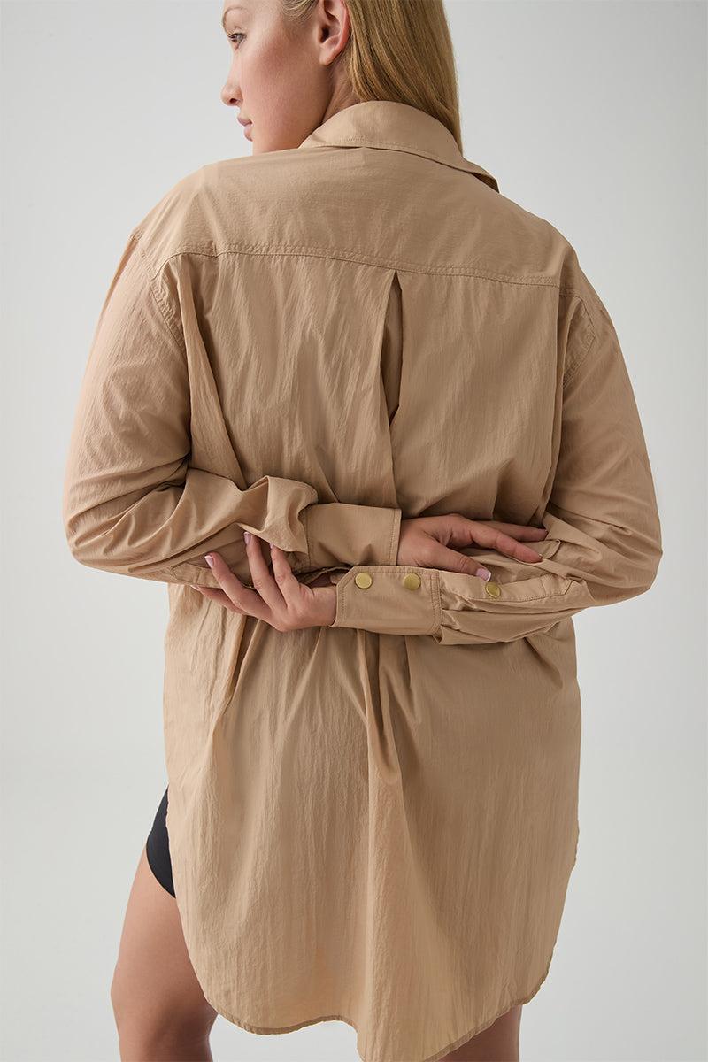 Side Split Windbreaker Shirt 406 Product Image