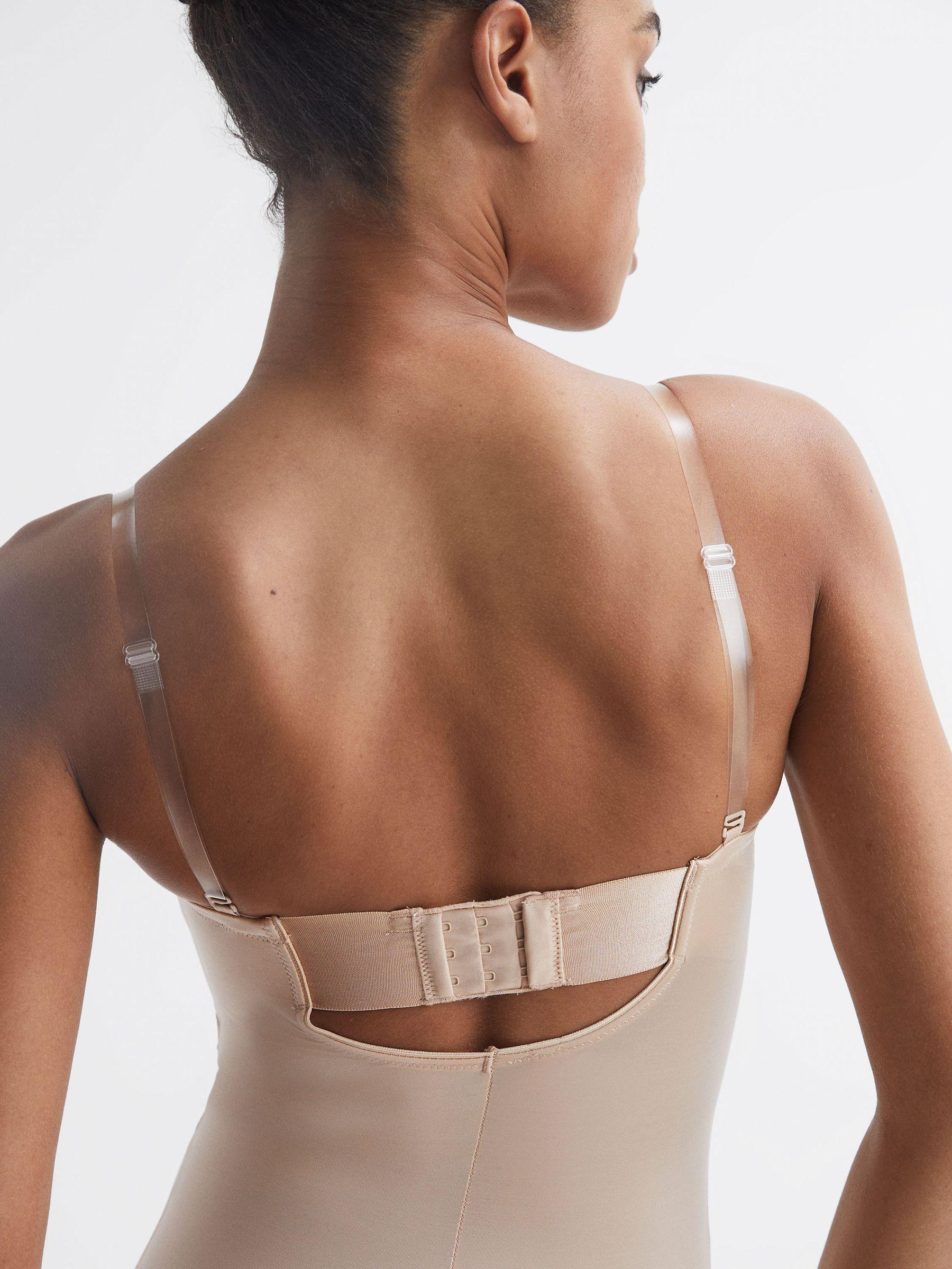 Shapewear Firming Strapless Mid-Thigh Bodysuit With Cups in Champagne Product Image