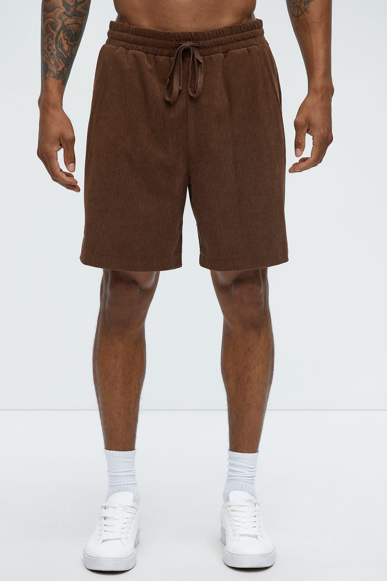 Beau Relaxed Corduroy Shorts - Brown Product Image