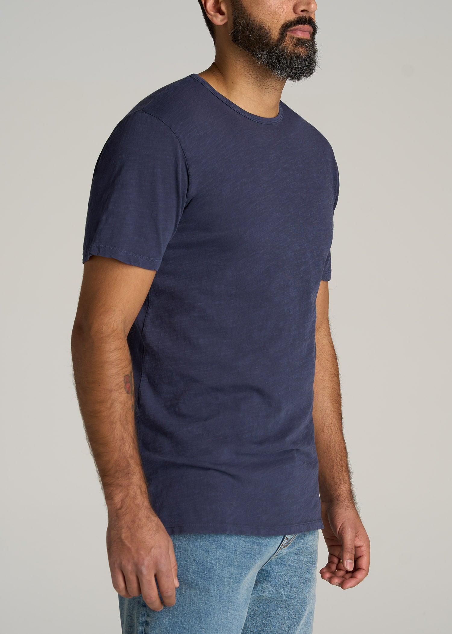 REGULAR-FIT Slub Tee for Tall Men in Navy Male Product Image