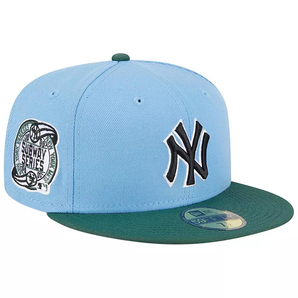 Men's New Era Sky Blue/Cilantro New York Yankees 2000 Subway Series 59FIFTY Fitted Hat,  Product Image