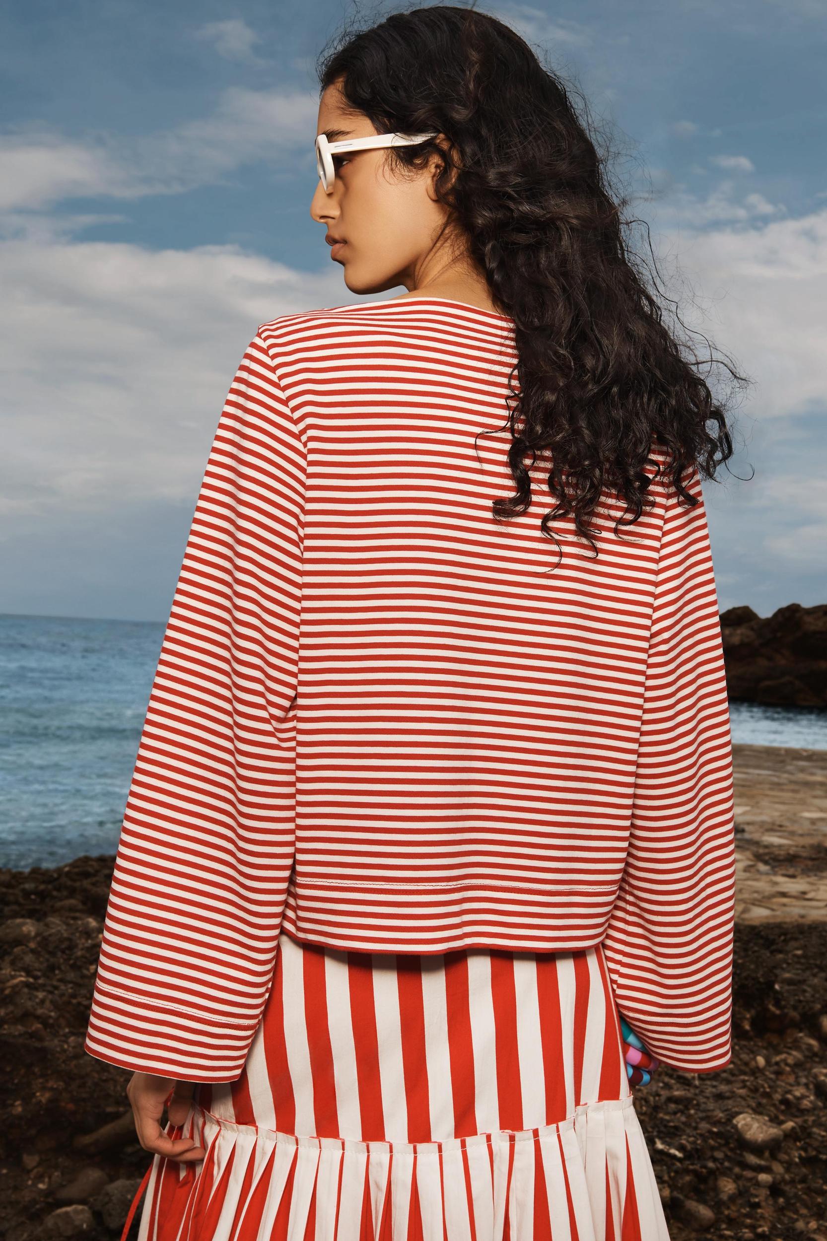 LIMITED EDITION STRIPED MIDI SKIRT Product Image