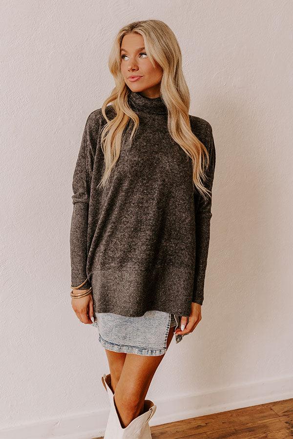Fireside Cuddles Sweater in Black Product Image
