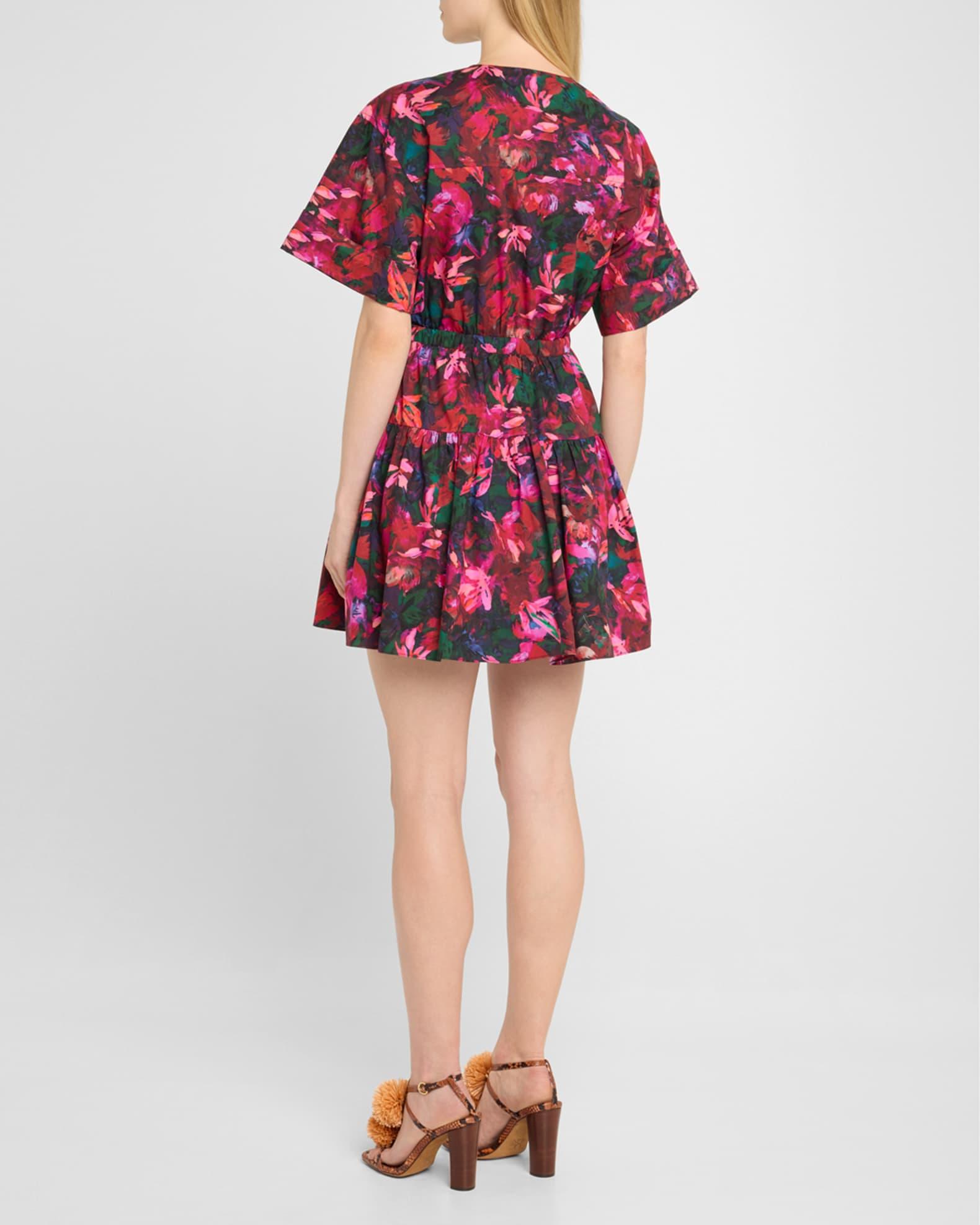 Nadira Floral Short-Sleeve Mini Dress Product Image