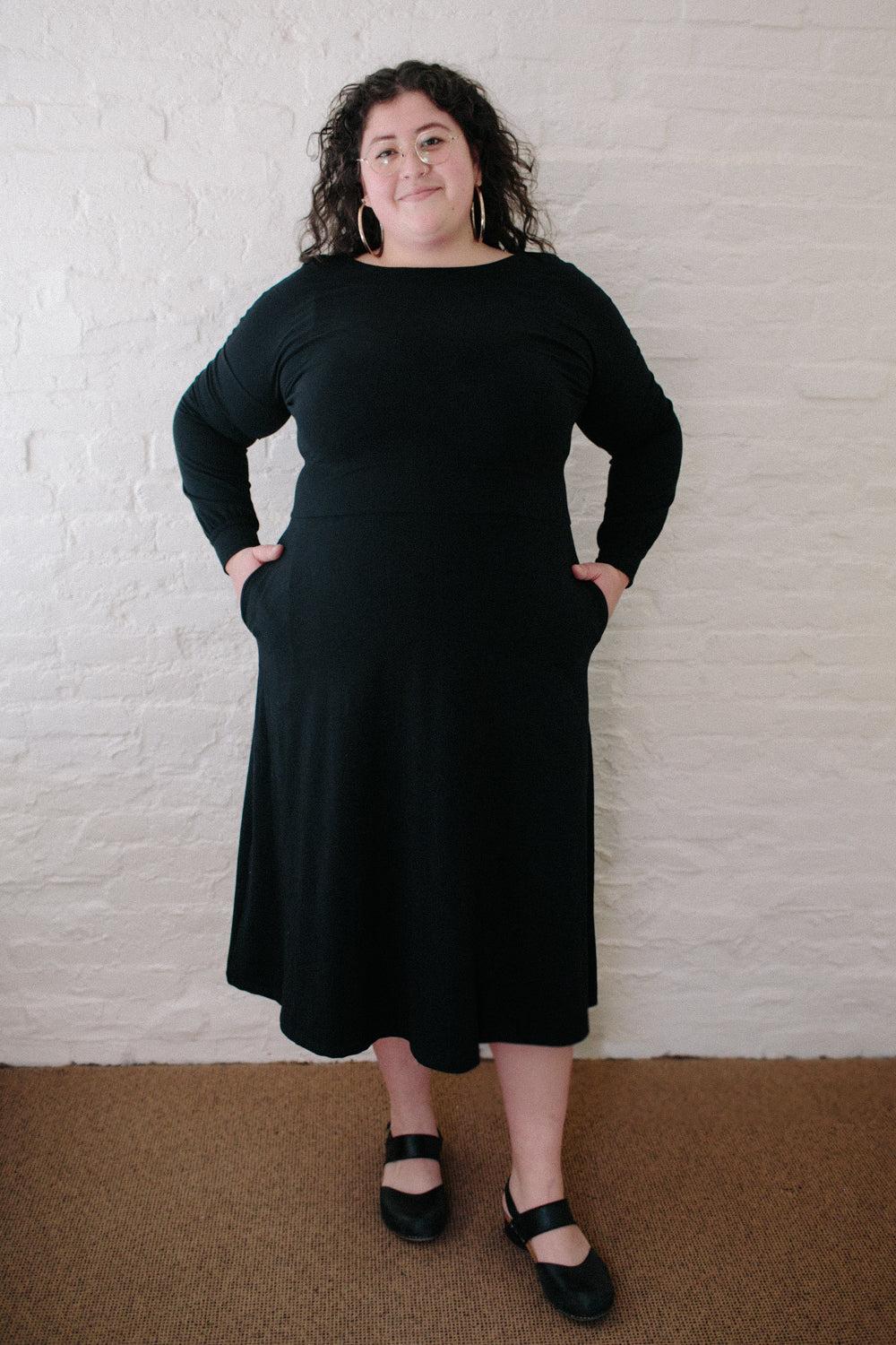 Simone Dress in Black Knit Product Image