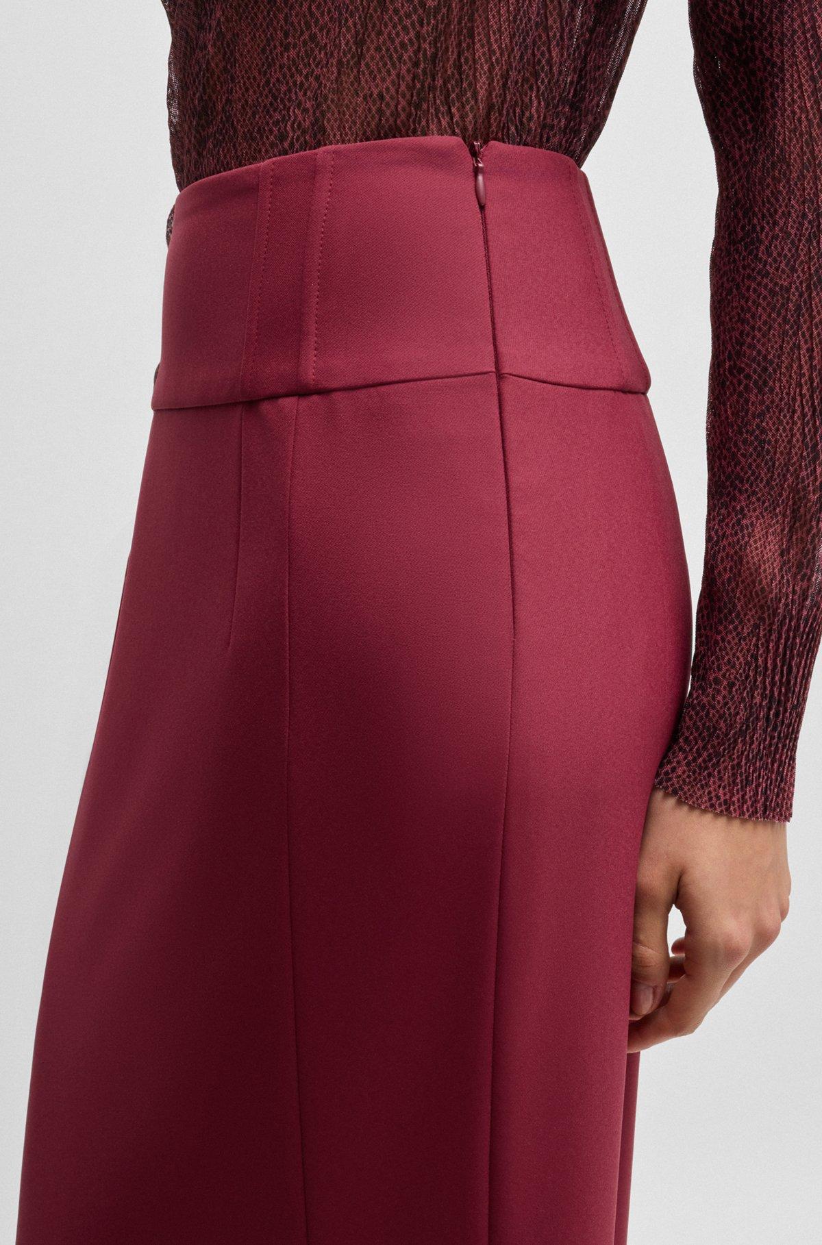 Extra-slim-fit pencil skirt with pleat details Product Image