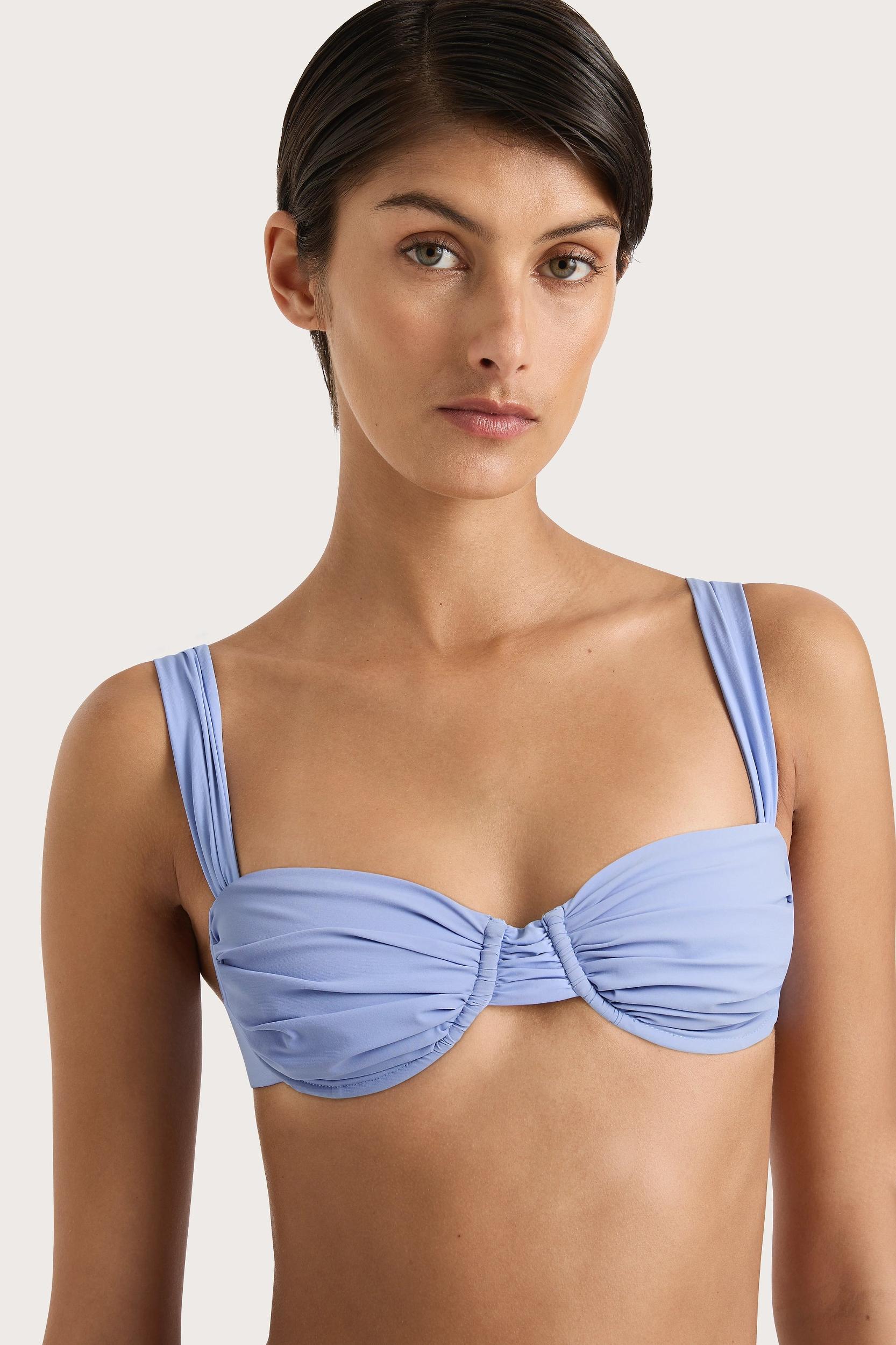 Sol Bikini Top Blue - Final Sale Product Image