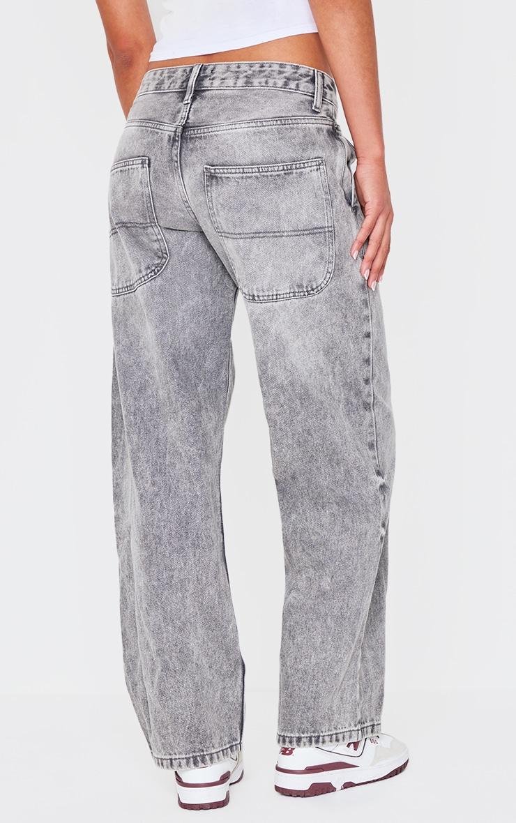  Washed Grey Wide Leg Jeans Product Image