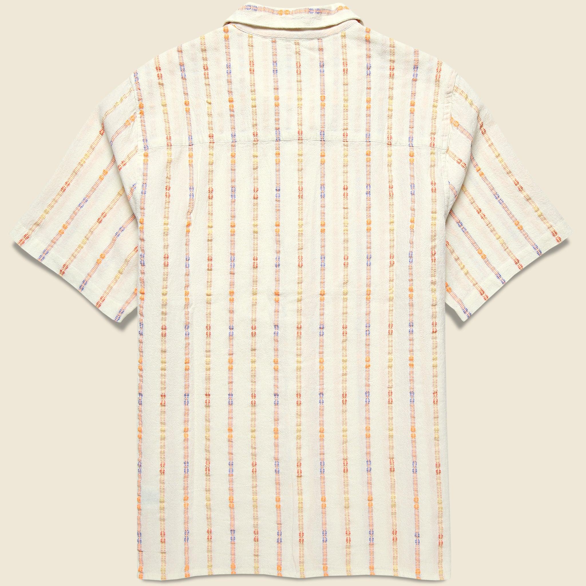 Multi Loom Stripe Didcot Shirt - Ecru Product Image