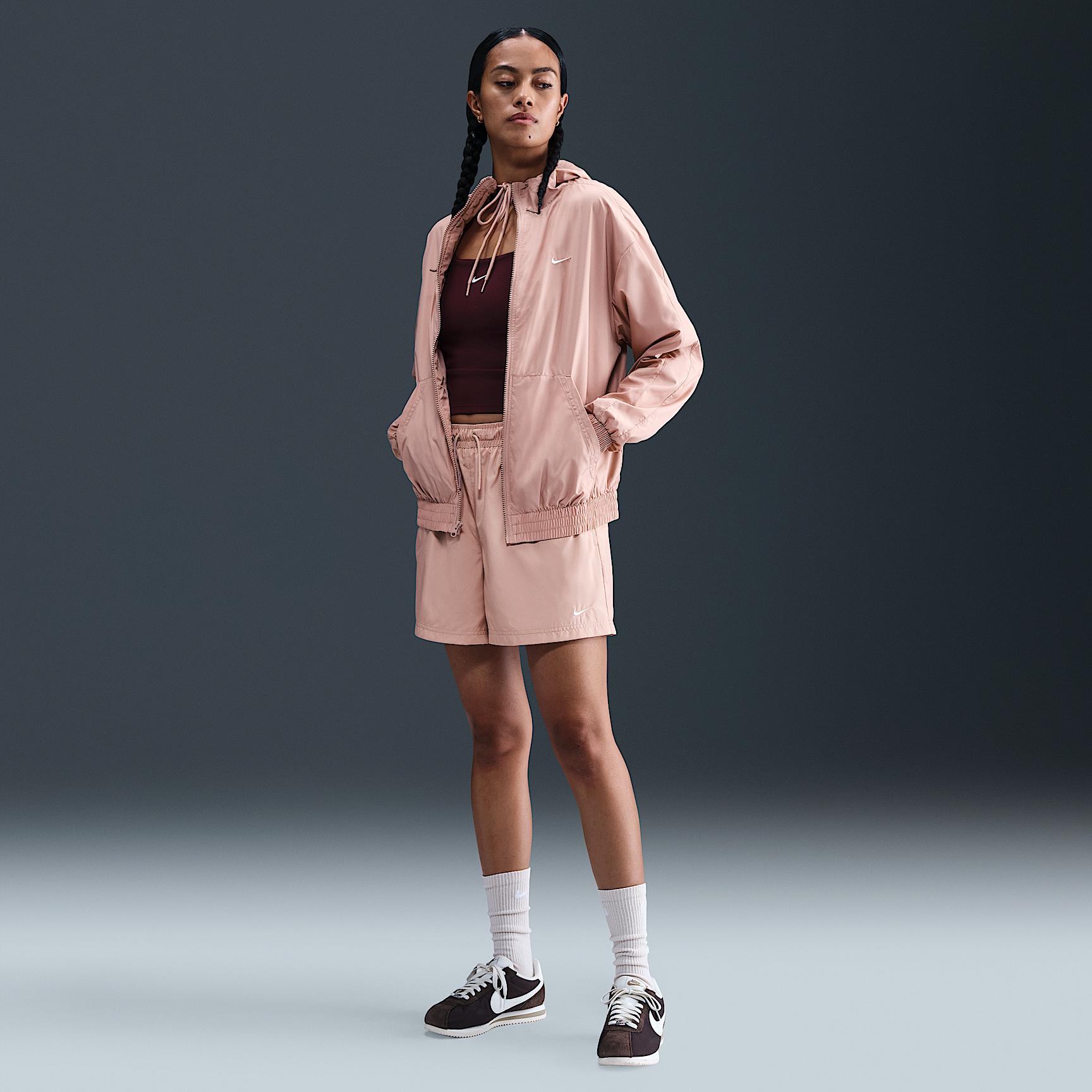 Womens Nike Sportswear Classic Wovens Loose UV Hooded Jacket | FV6298-624 Product Image