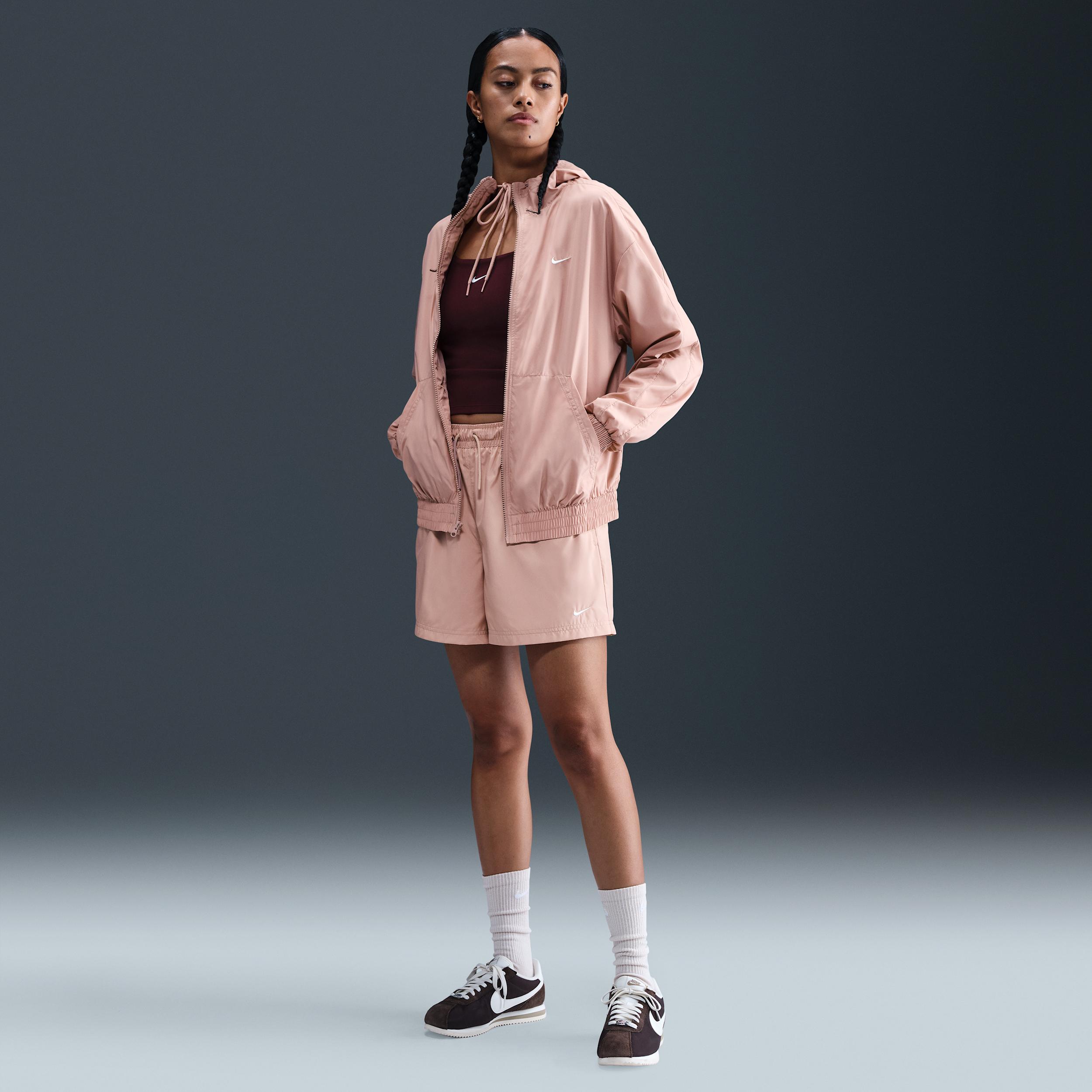 Womens Nike Sportswear Classic Wovens Loose UV Hooded Jacket | FV6298-624 Product Image