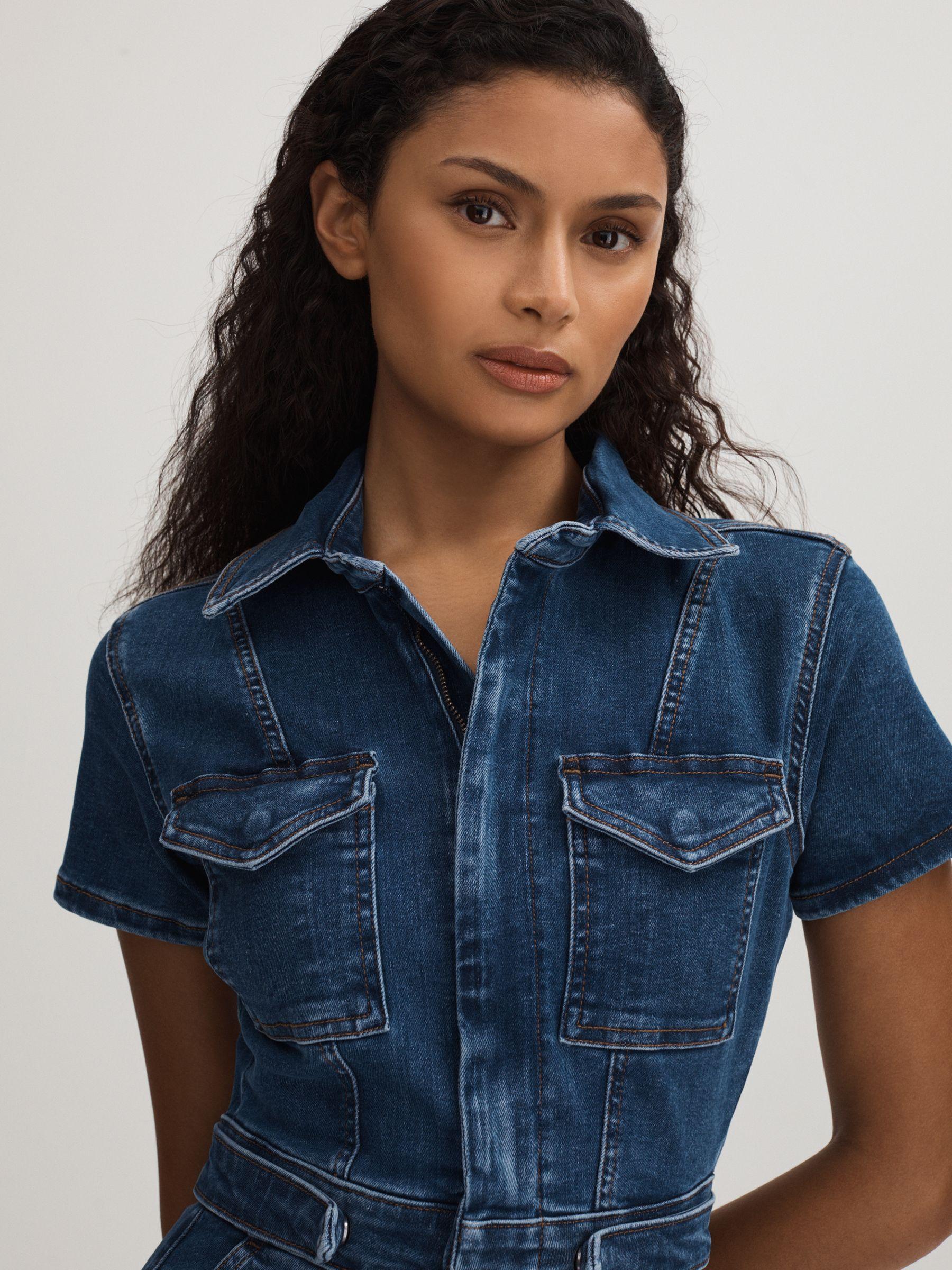 Good American Denim Mini Dress in Indigo Product Image