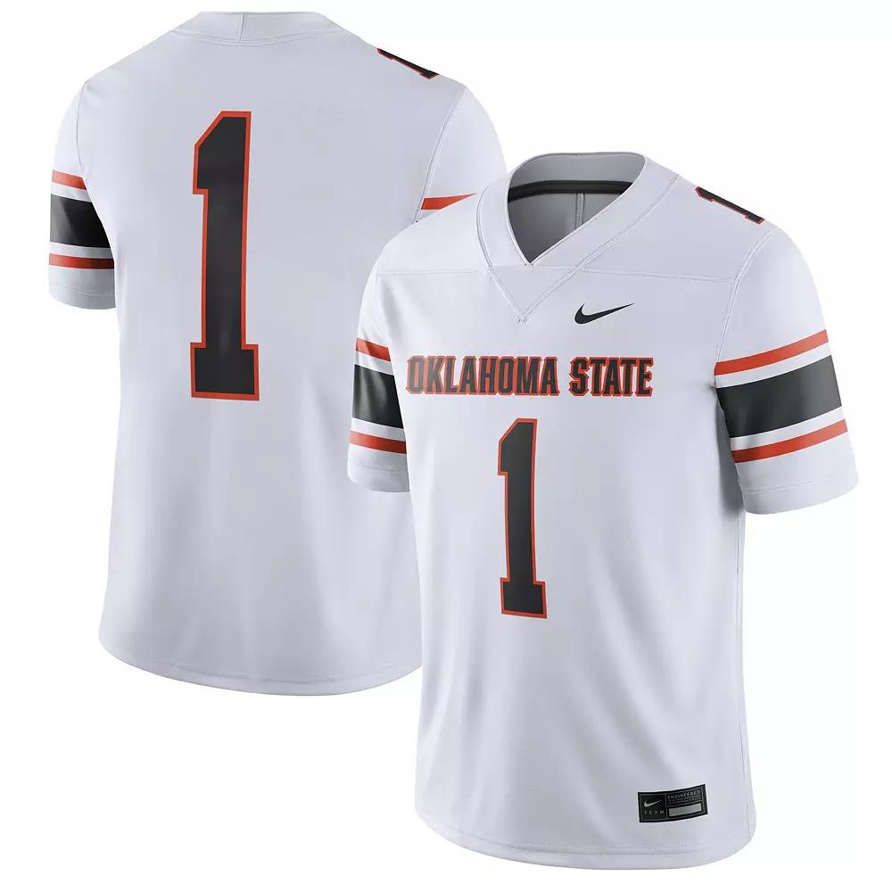 Men's Nike #1 White Oklahoma State Cowboys Game Jersey,  Product Image
