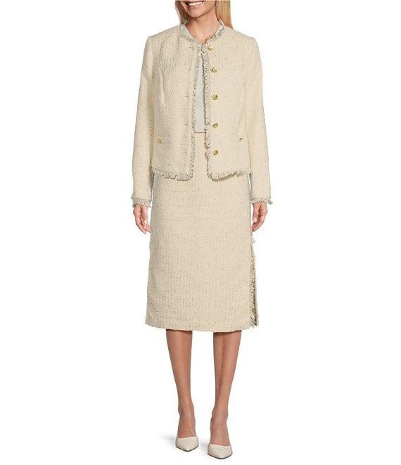 Investments Coordinating Boucle Midi Pencil Skirt Product Image