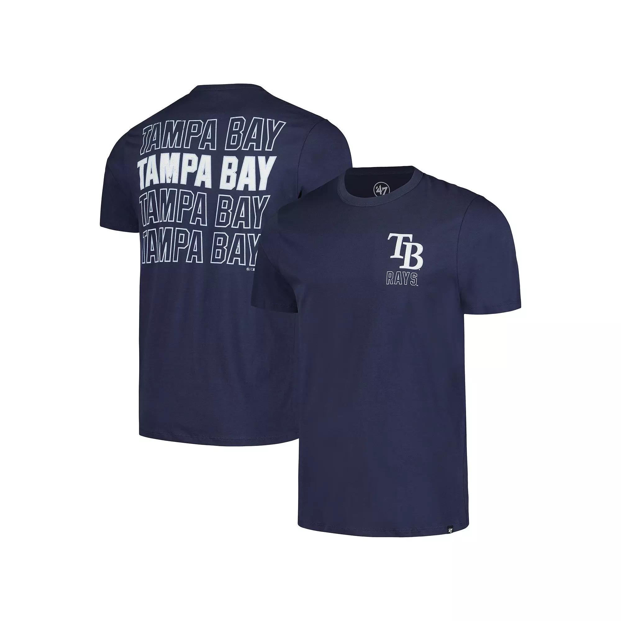 Men's '47 Navy Tampa Bay Rays Hang Back Franklin T-Shirt,  Product Image