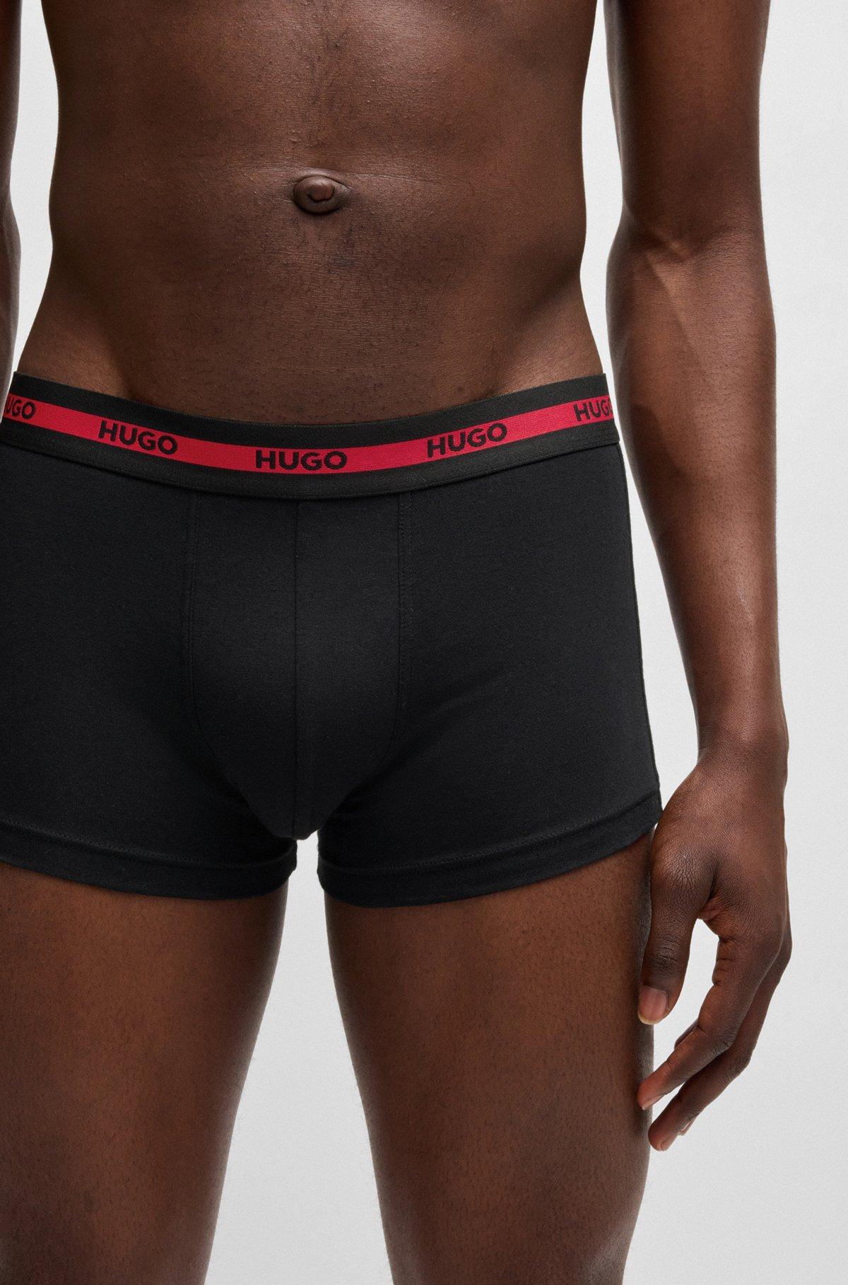Three-pack of stretch-cotton trunks with logo waistbands Product Image