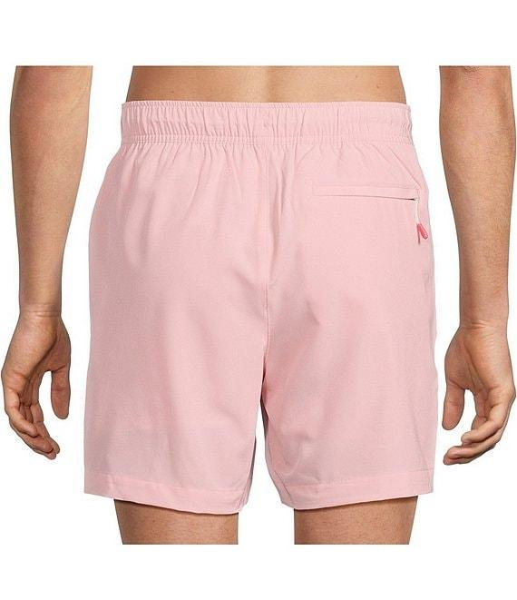 Caribbean Palmsway 6#double; Solid Swim Trunks Product Image