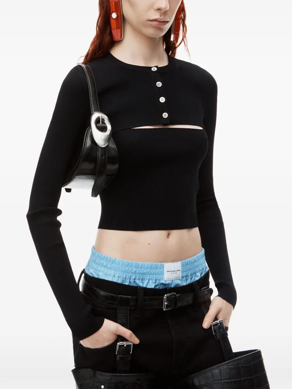 ribbed-knit two-piece set Product Image