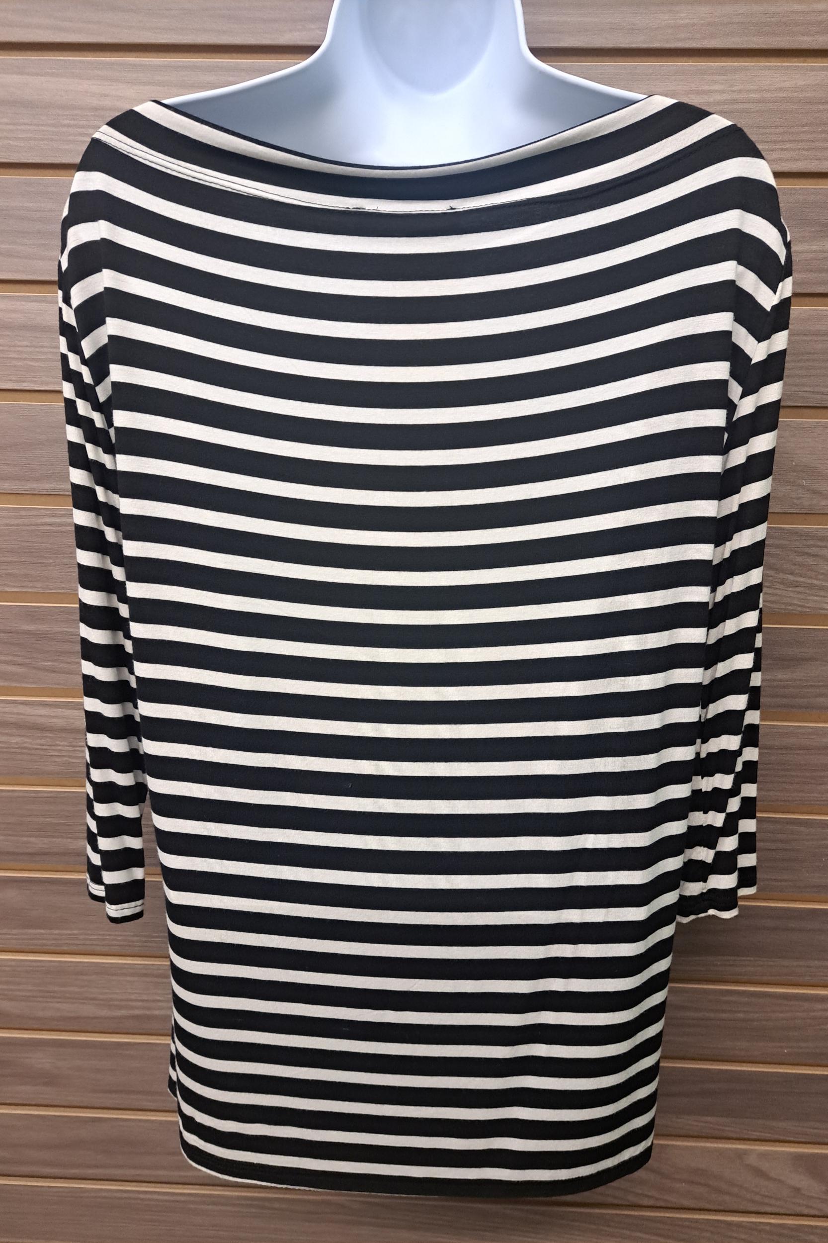 Boat neck striped top Product Image