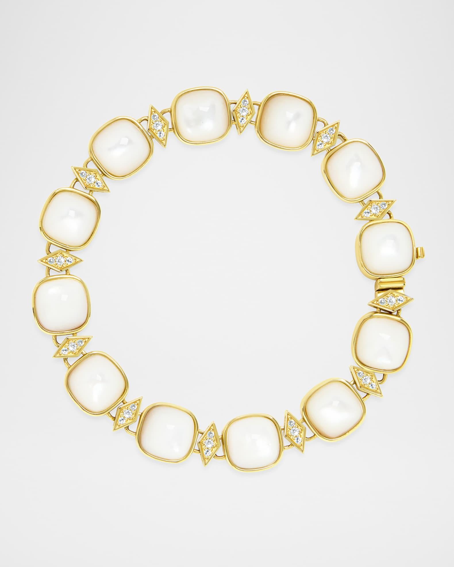 The Astral Cushion Gemstone 18K Latch Bracelet Product Image