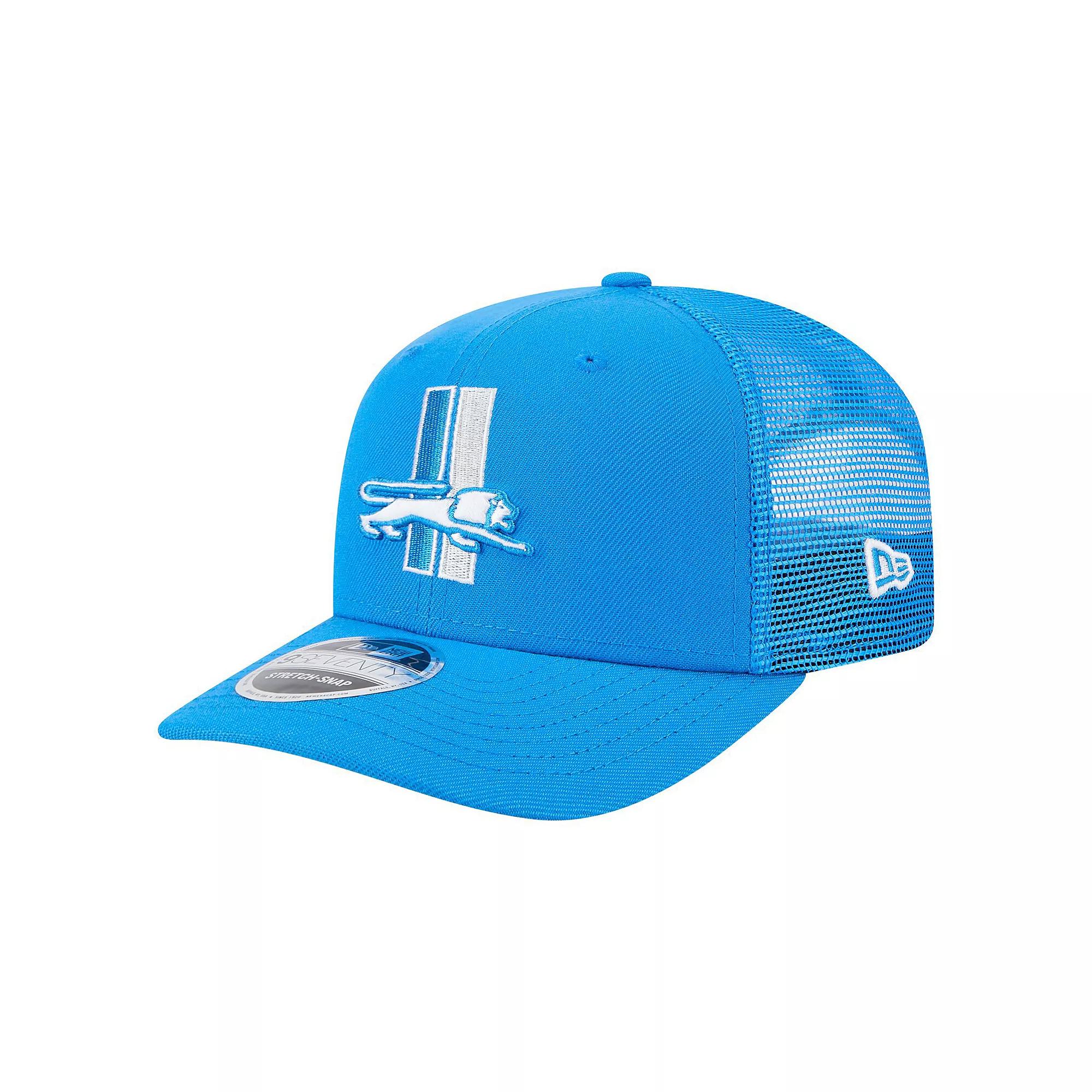 Mens New Era Detroit Lions Main Trucker 9SEVENTY Stretch-Snap Hat Product Image
