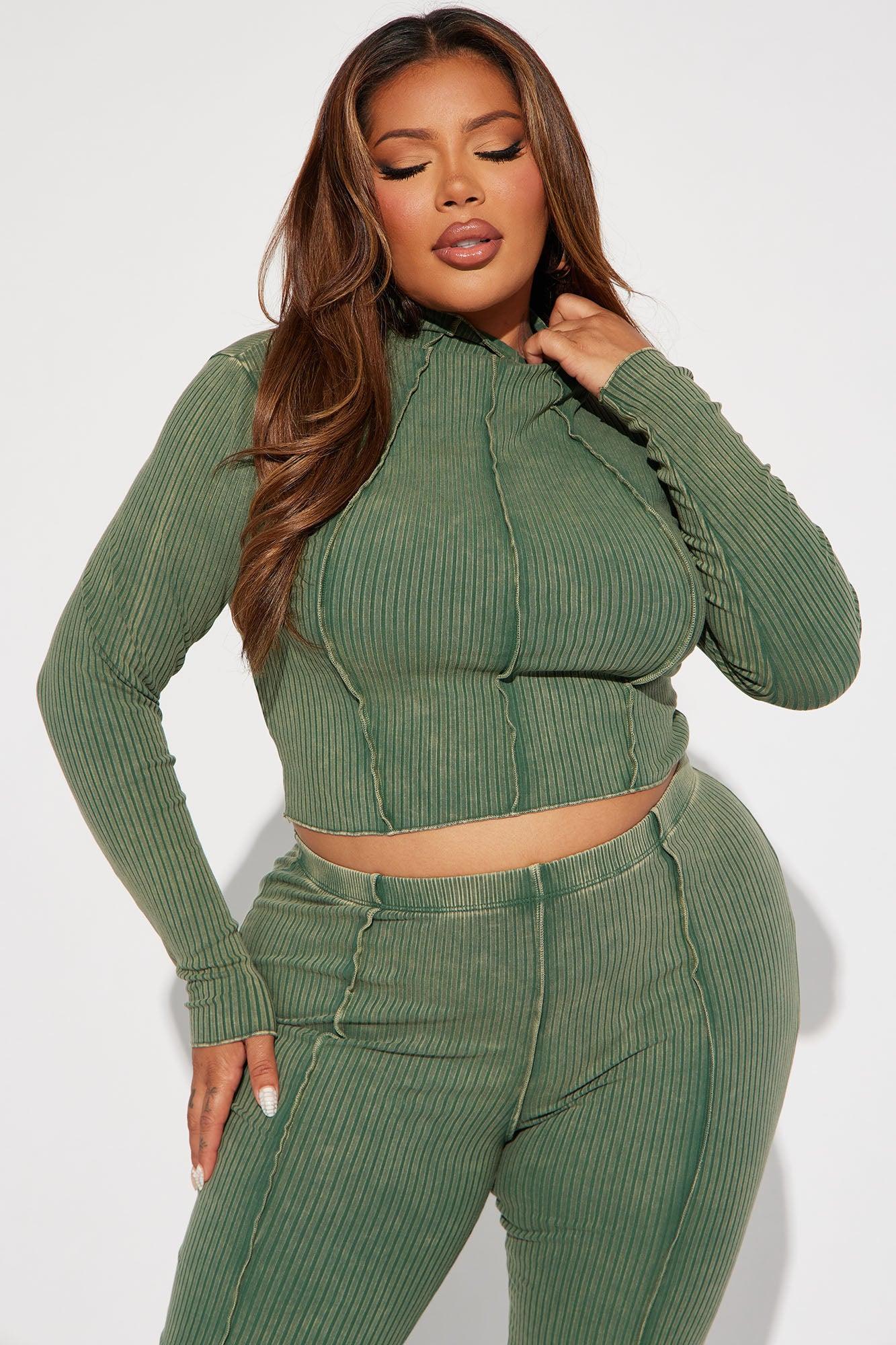 Good Day Mineral Wash Pant Set - Olive Product Image