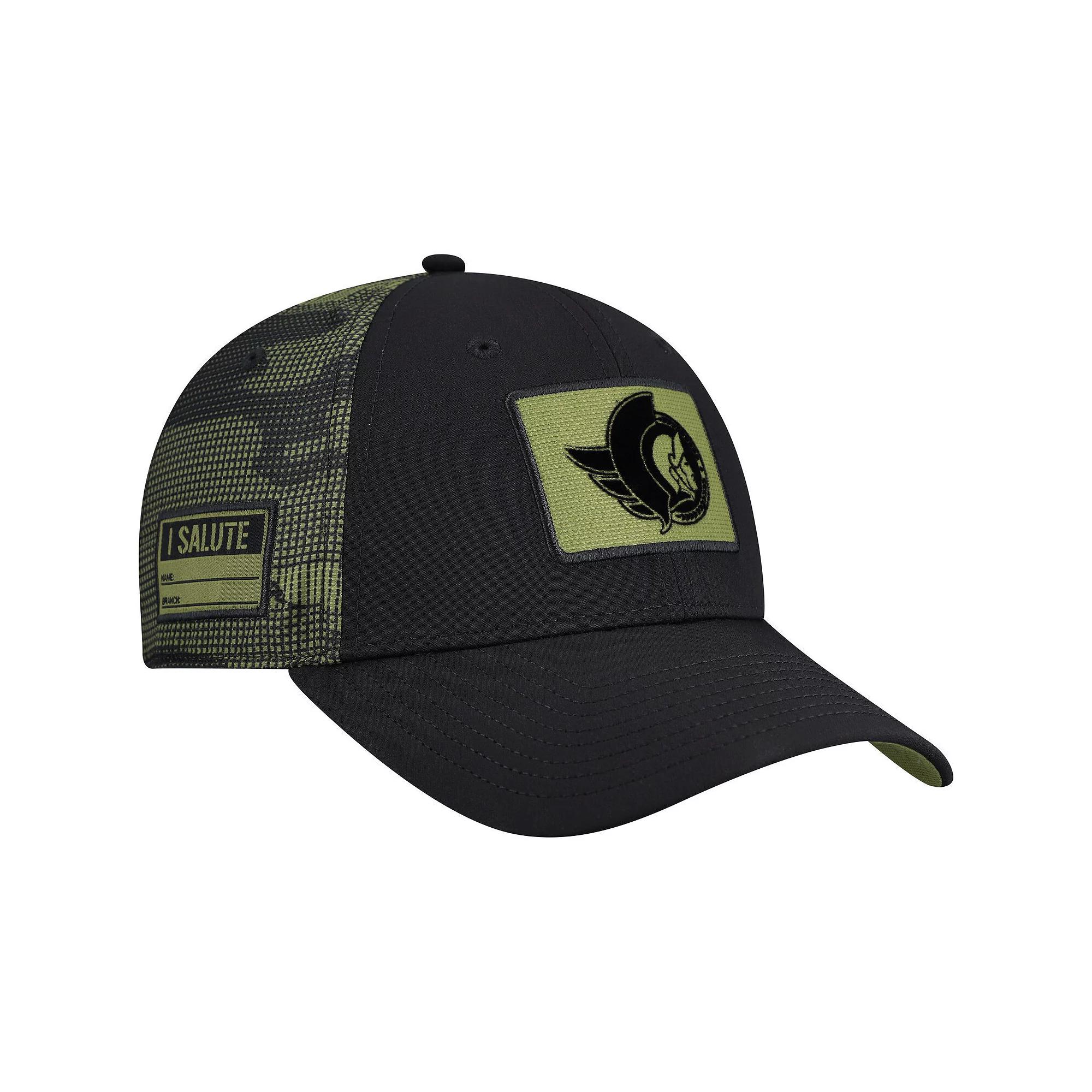 Men's Fanatics Black Ottawa Senators Authentic Pro Military Appreciation Adjustable Hat, Sen Black Product Image