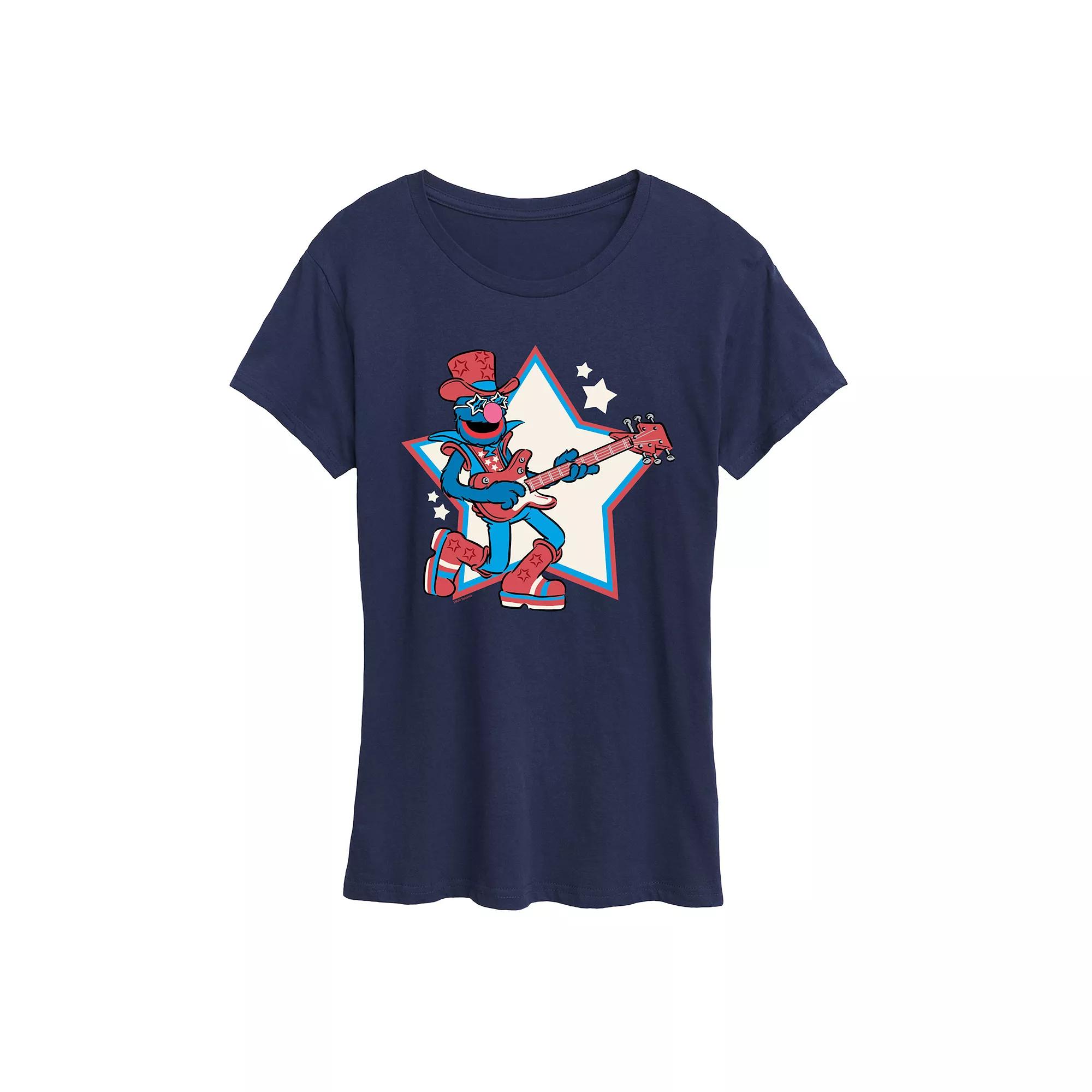 Women's Sesame Street Grover Rock Star Graphic Tee,  Product Image
