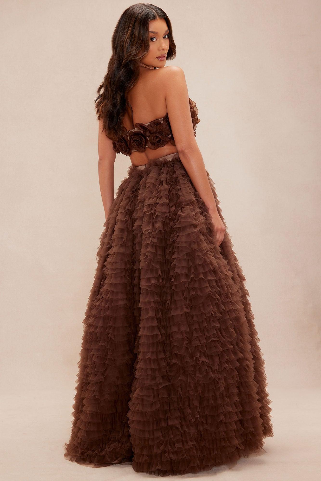 Addie Tulle Gown Set - Chocolate Product Image