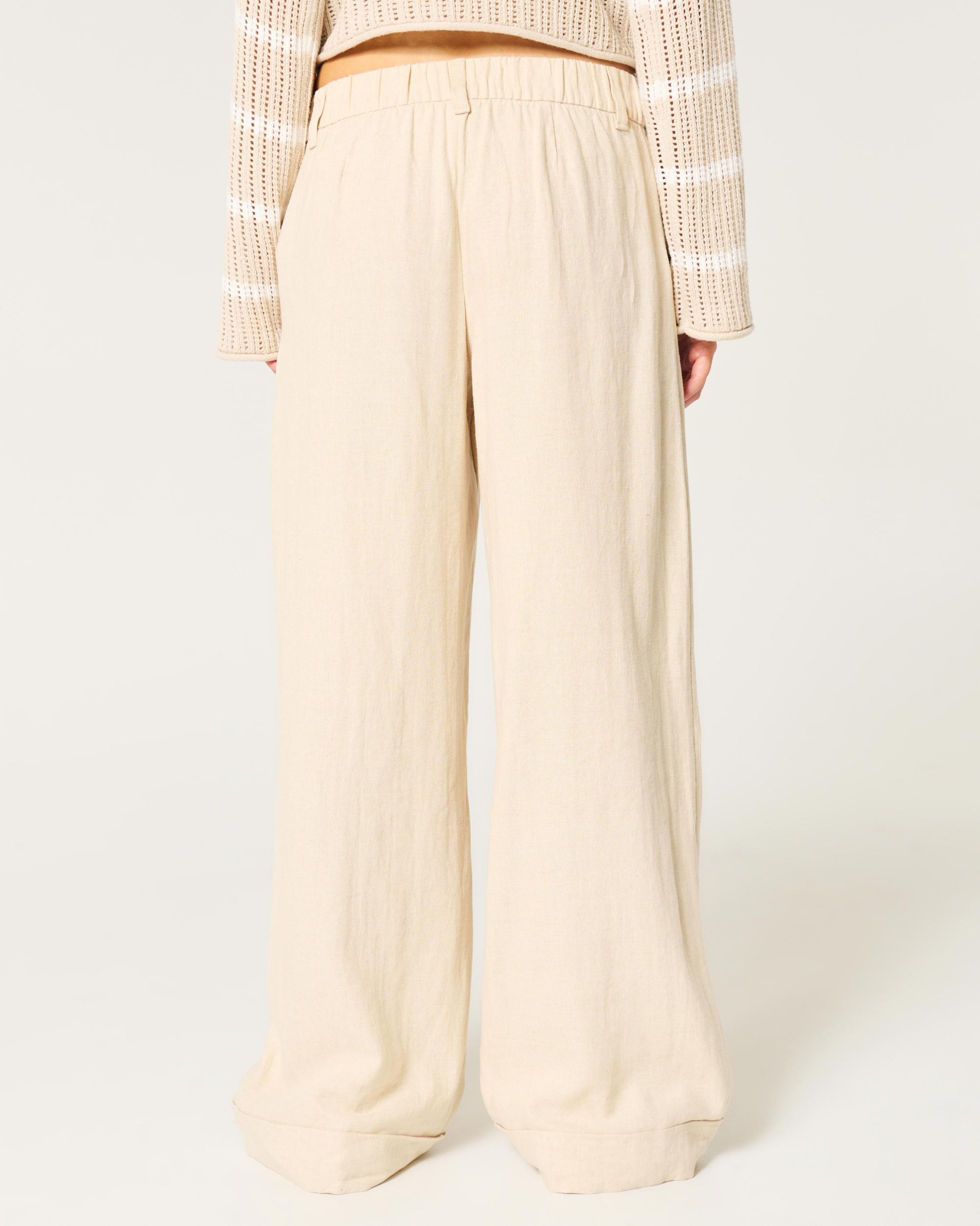 Low-Rise Wide-Leg Pants Product Image