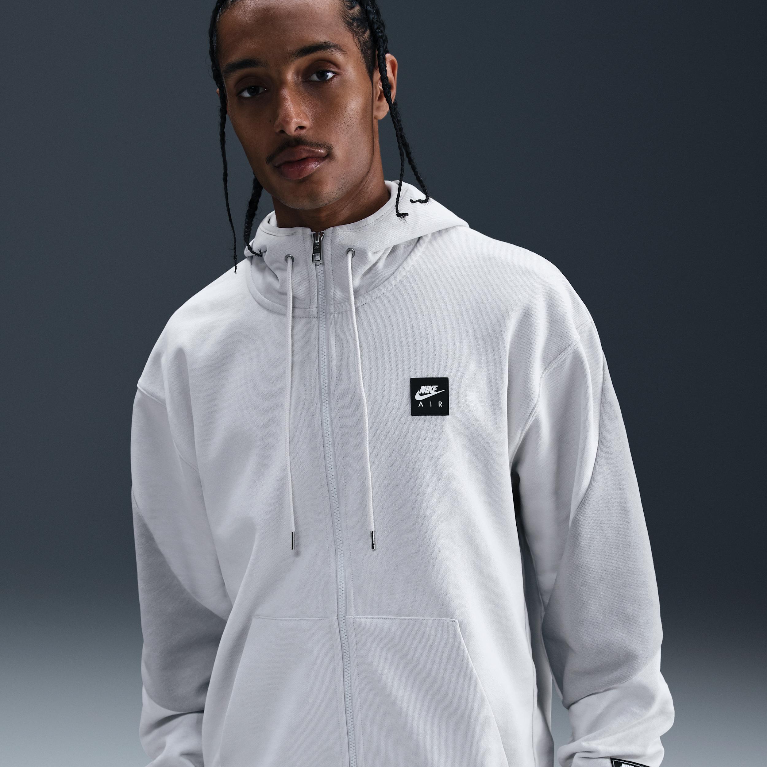 Nike Mens Nike Air Fleece Full Zip Hoodie BB - Mens Photon Dust/Light Smoke Grey Product Image