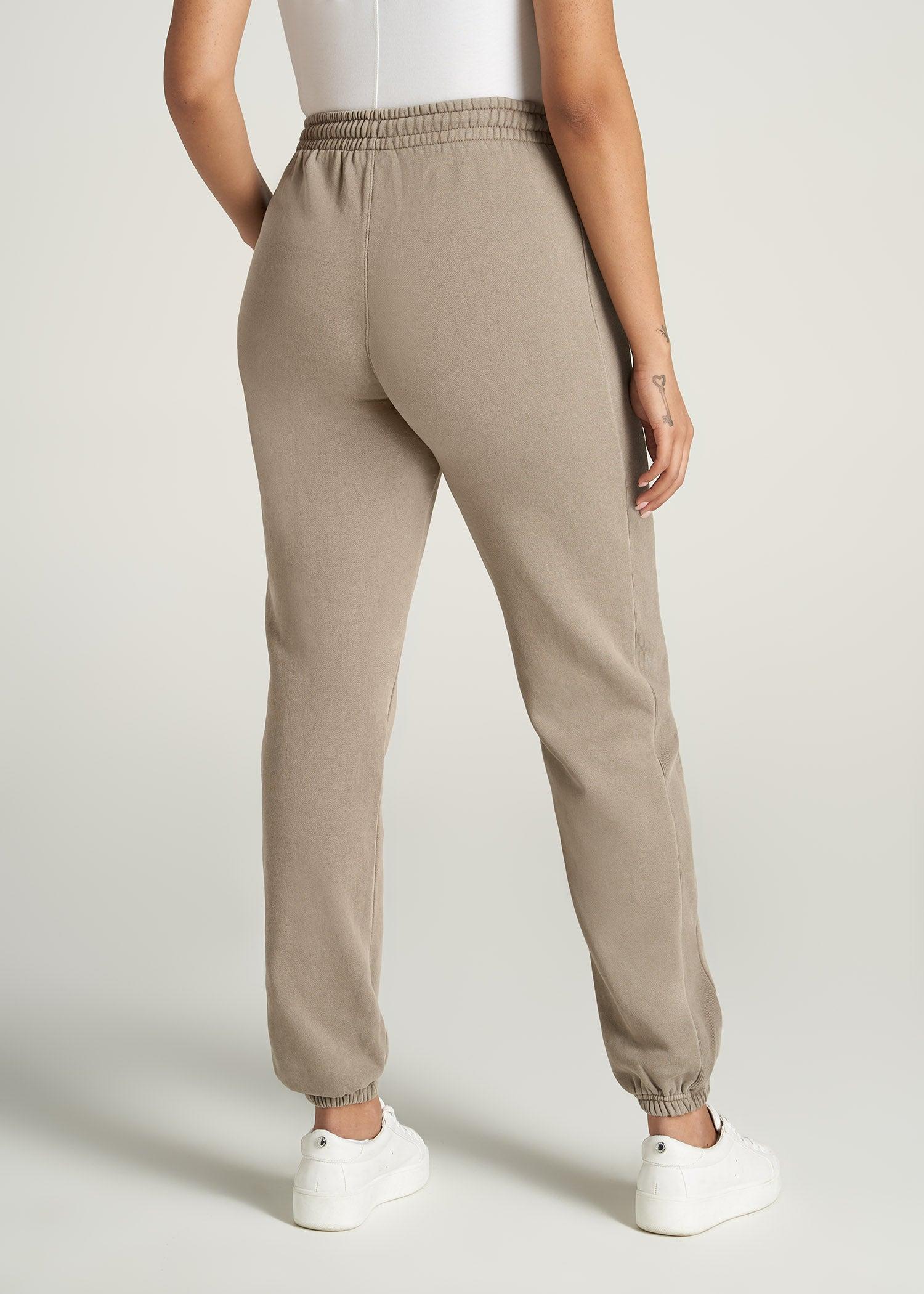 Wearever Fleece Regular Fit Sweatpants for Tall Women in Khaki Female Product Image