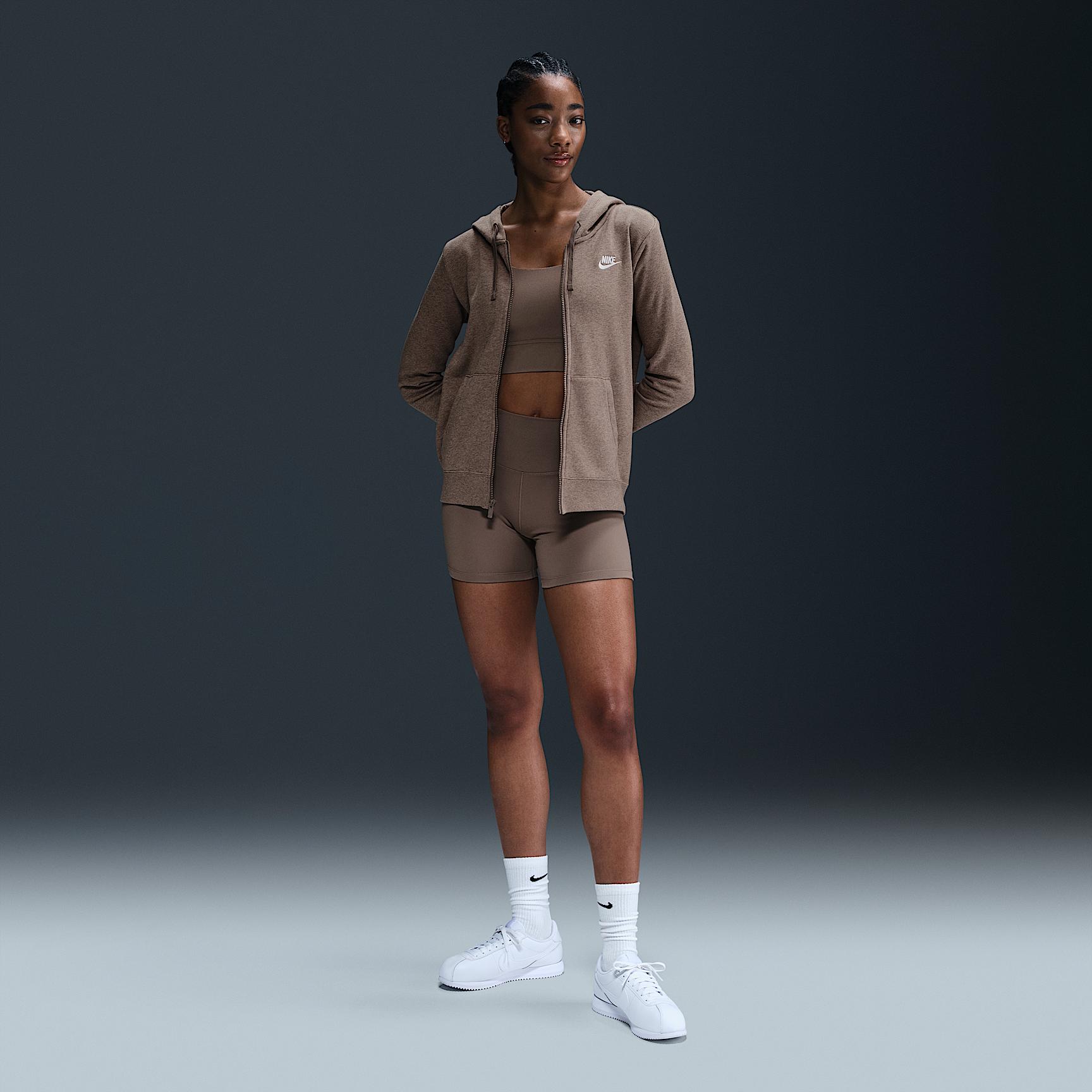 Womens Nike Sportswear Club Fleece Full-Zip Hoodie | DQ5471-214 Product Image