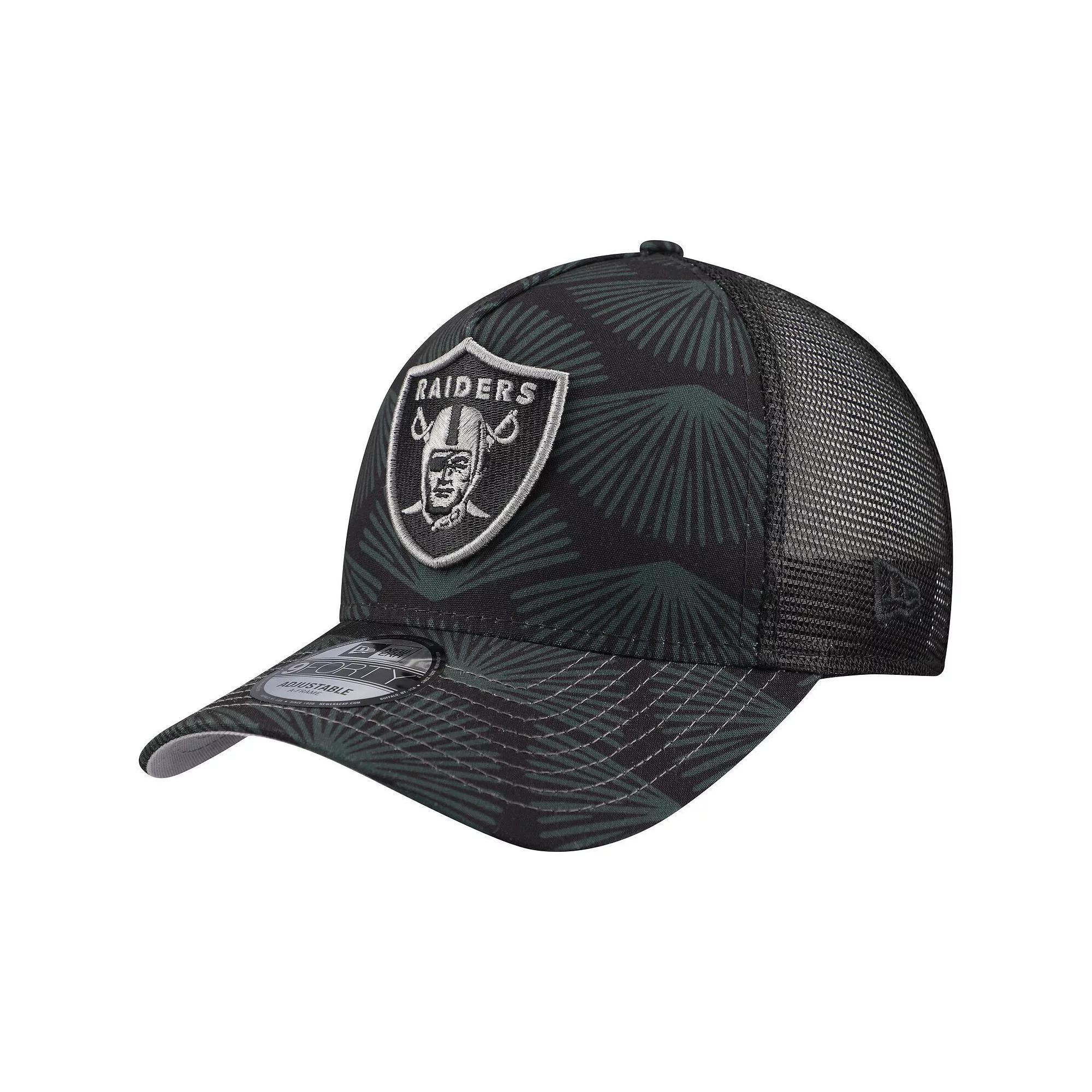 Men's New Era Black Las Vegas Raiders Agave Trucker 9FORTY Adjustable Hat, Lvr Black Product Image