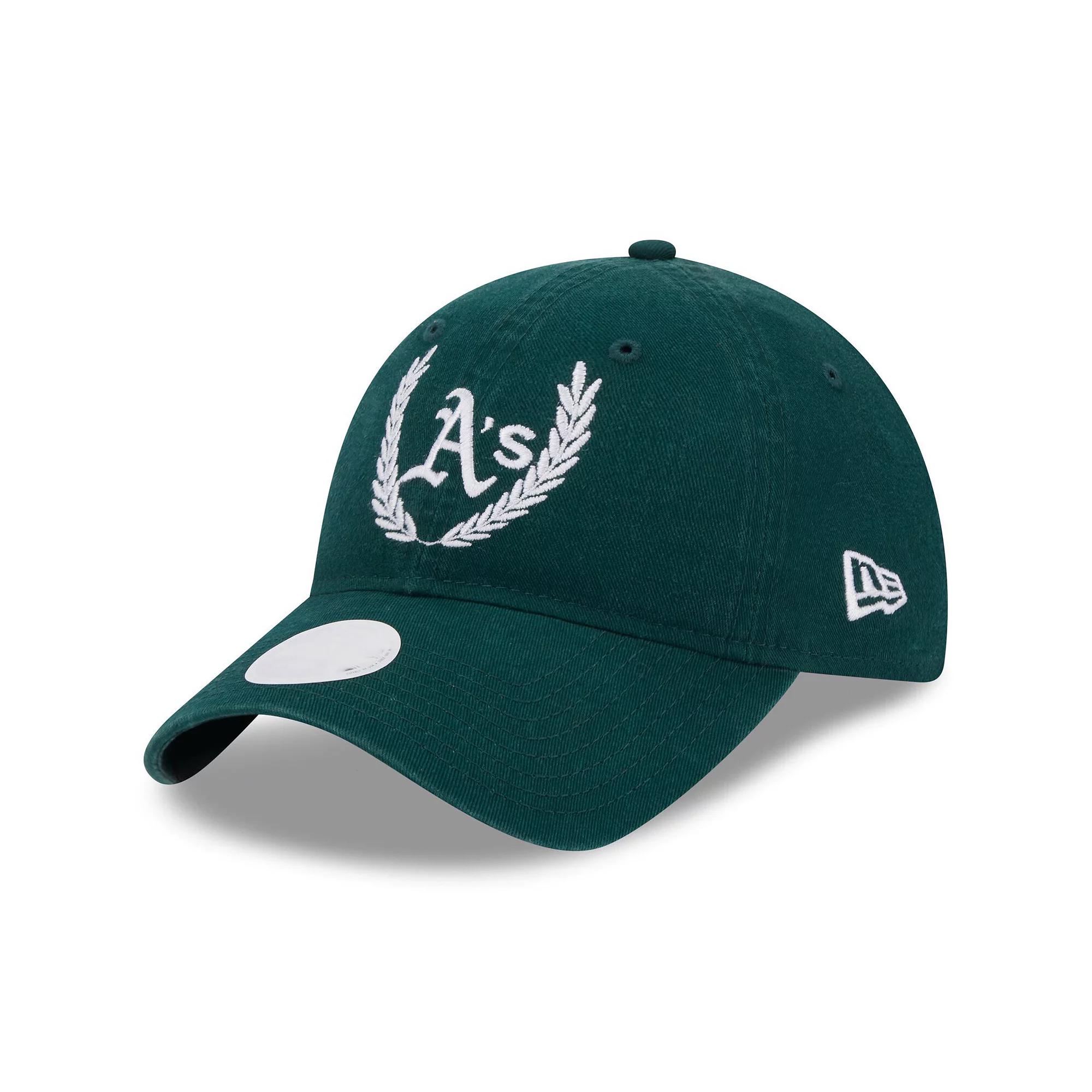 Women's New Era Green Oakland Athletics Leaves 9TWENTY Adjustable Hat Product Image