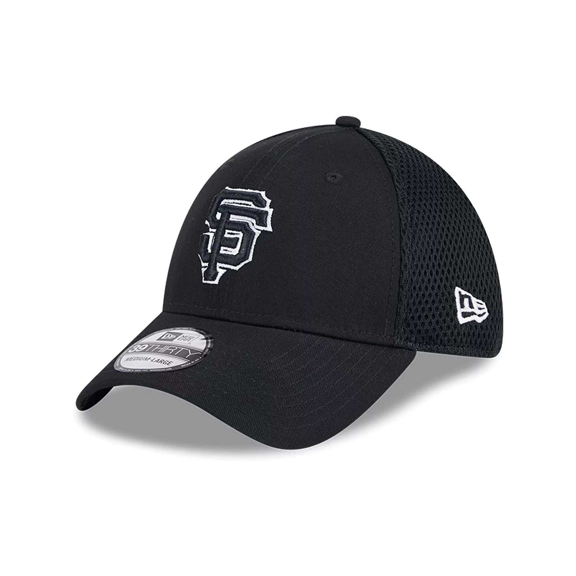 Men's New Era San Francisco Giants Evergreen Black & White Neo 39THIRTY Flex Hat,  Product Image