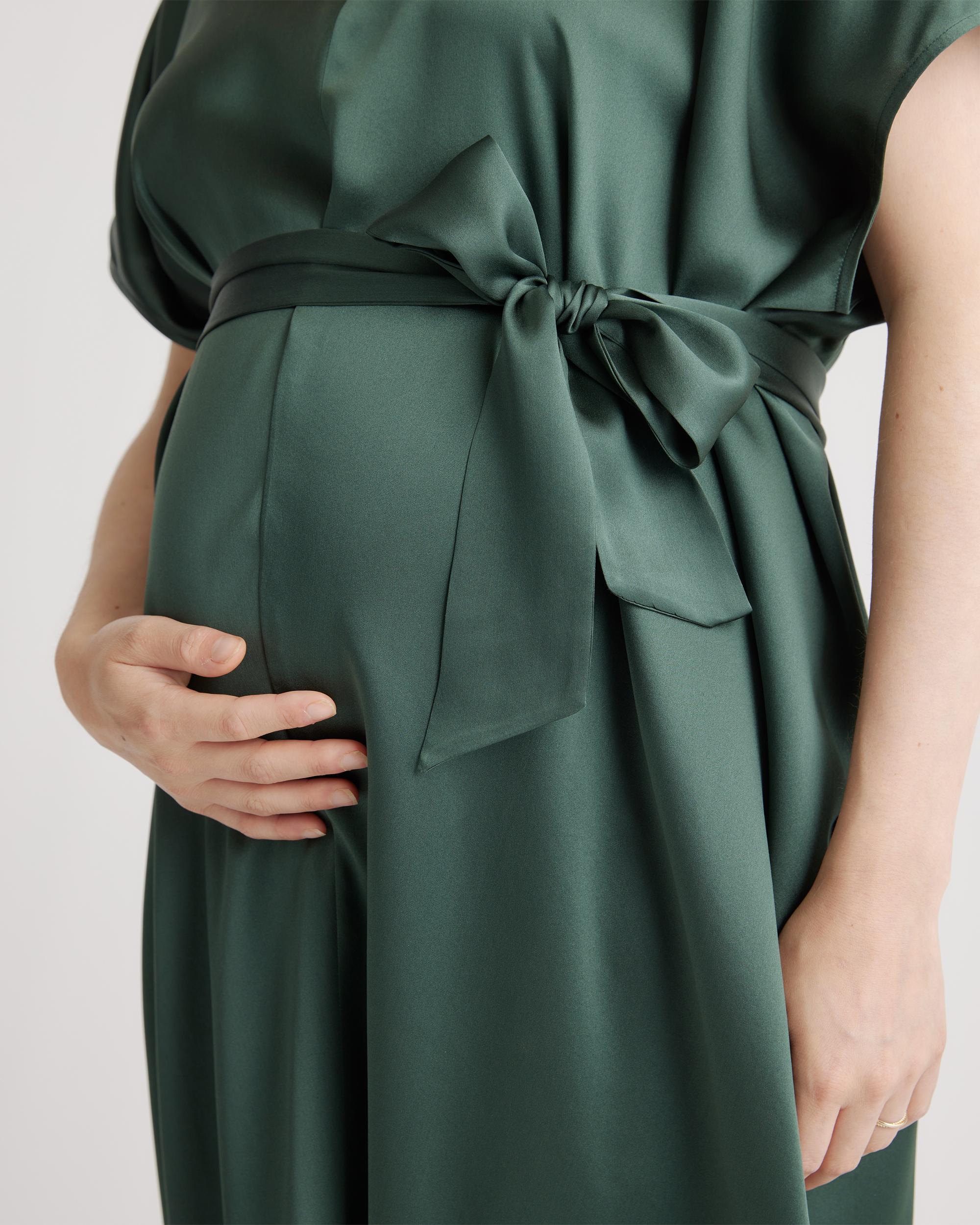 Quince | Women's Maternity Dress Silk Product Image