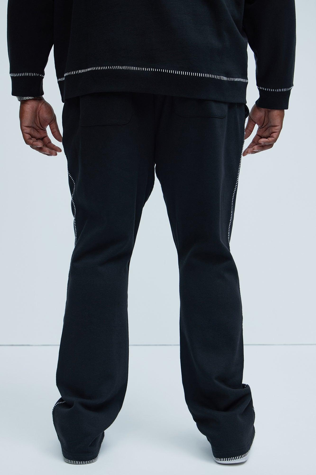 Tyson Stitch Skinny Flared Sweatpants - Black Product Image