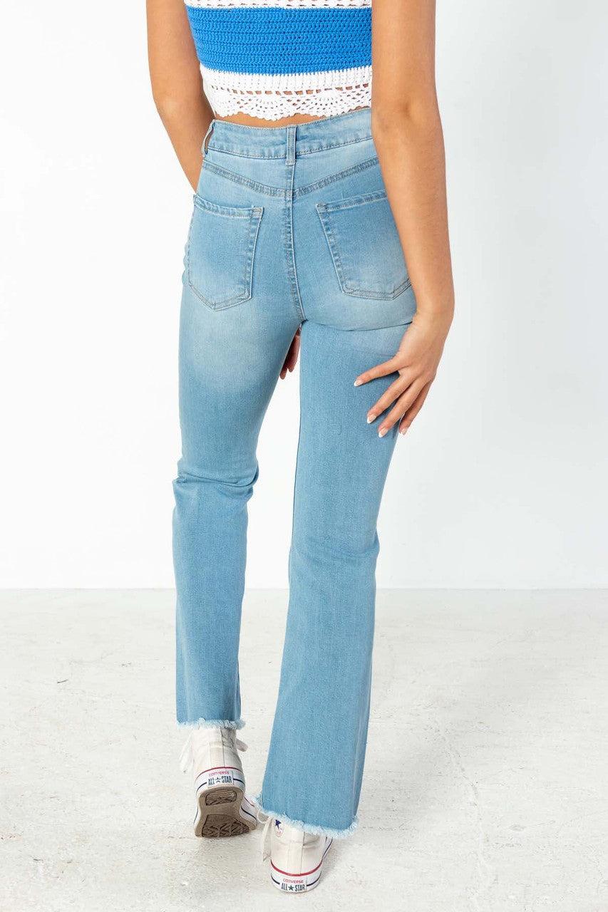 Light Wash Flare Jeans Product Image