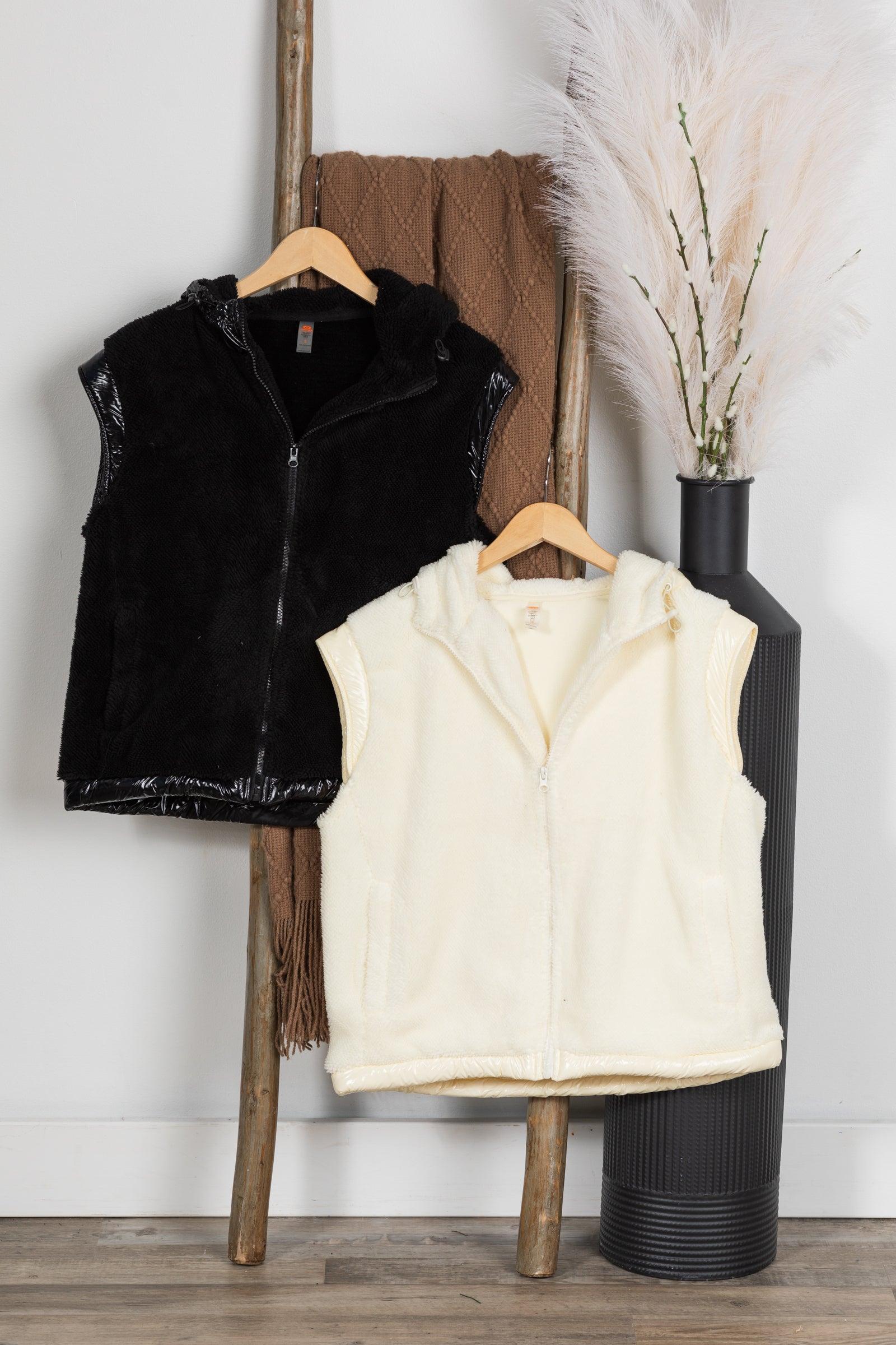 Plush Faux Fur Zip Up Vest Product Image
