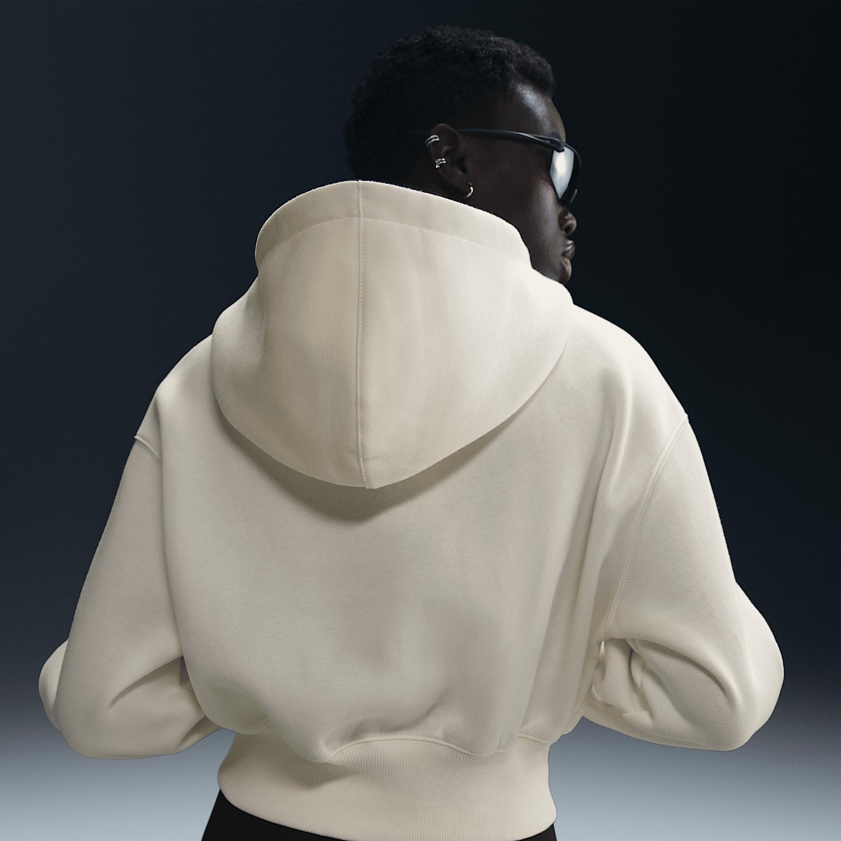 Womens Nike Sportswear Phoenix Fleece Loose Cropped Full-Zip Hoodie | HJ0940-133 Product Image