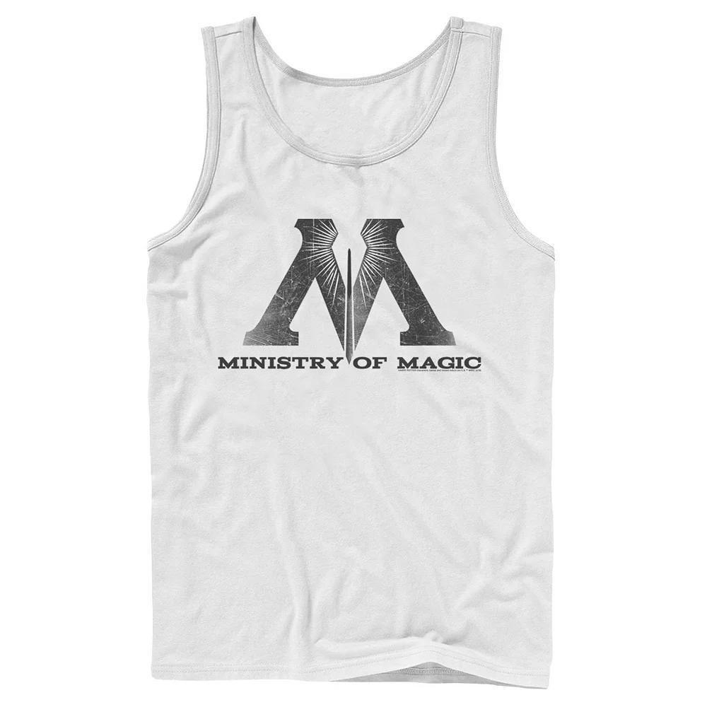 Men's Harry Potter Ministry Of Magic Logo Graphic Tank Top, Size: Large, White Product Image