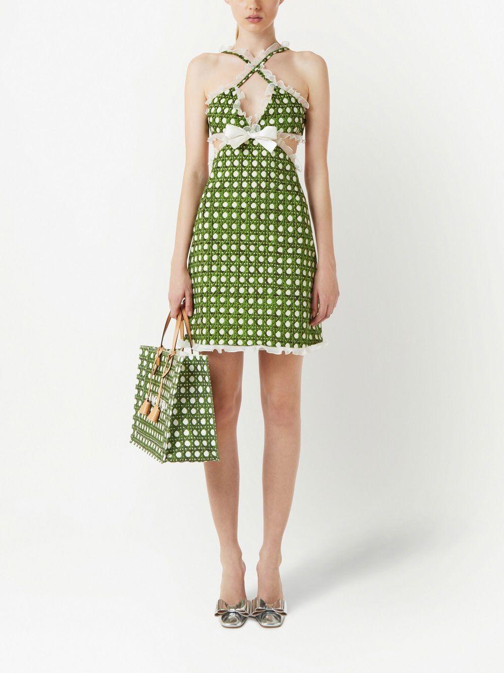 polka-dot bow-detail dress Product Image